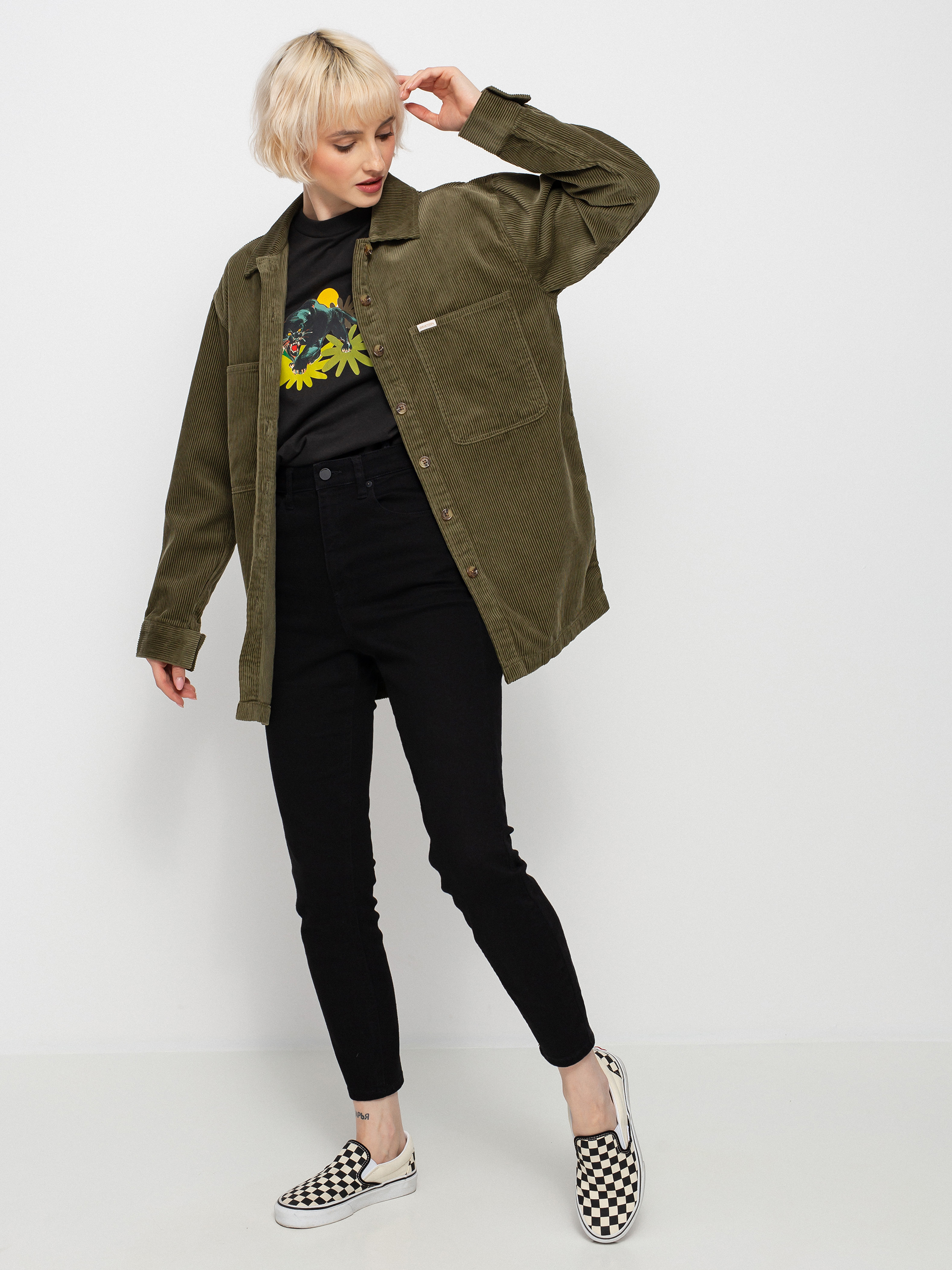 Brixton Bowery Tunic Overshirt Ing Wmn (military olive)