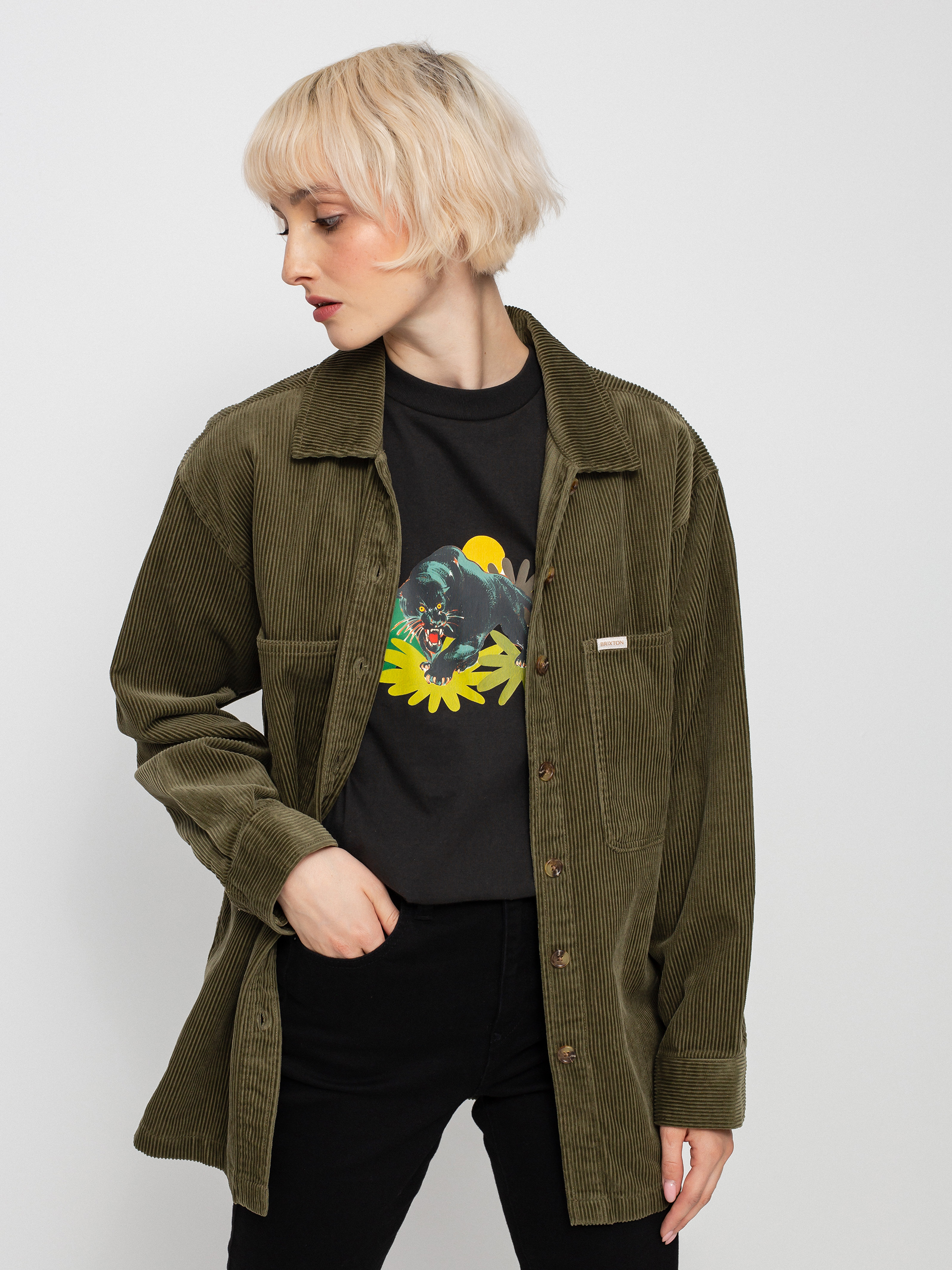 Brixton Bowery Tunic Overshirt Ing Wmn (military olive)