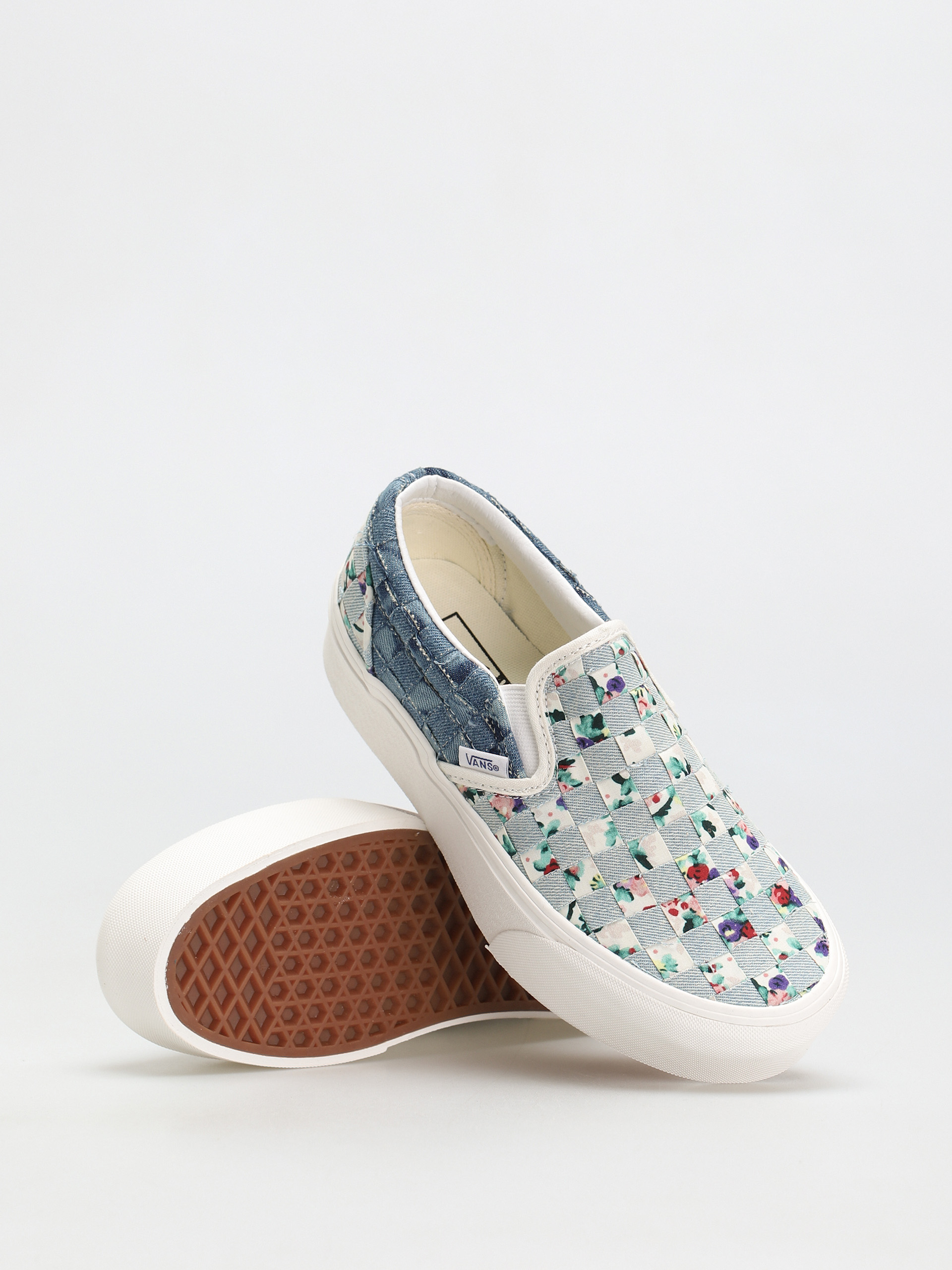 Vans Classic Slip On Stackform Cipők (woven/denim/floral)