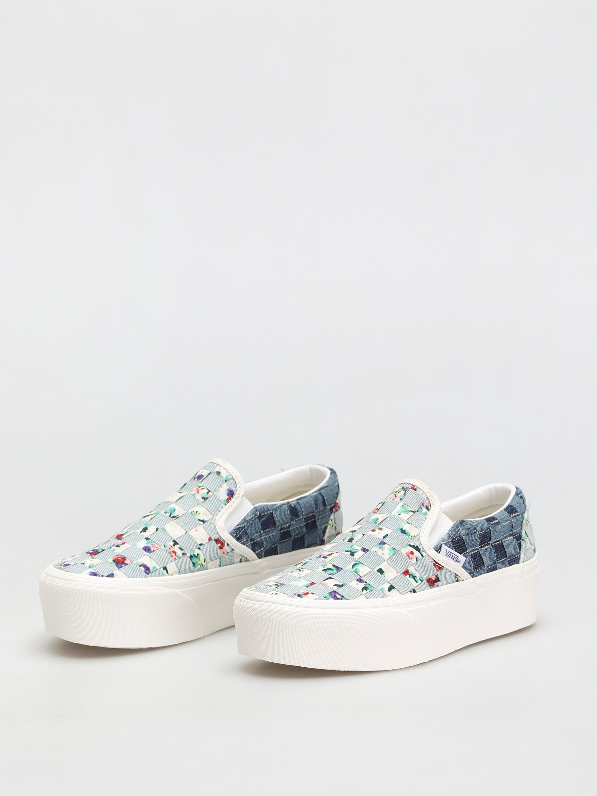 Vans Classic Slip On Stackform Cipők (woven/denim/floral)