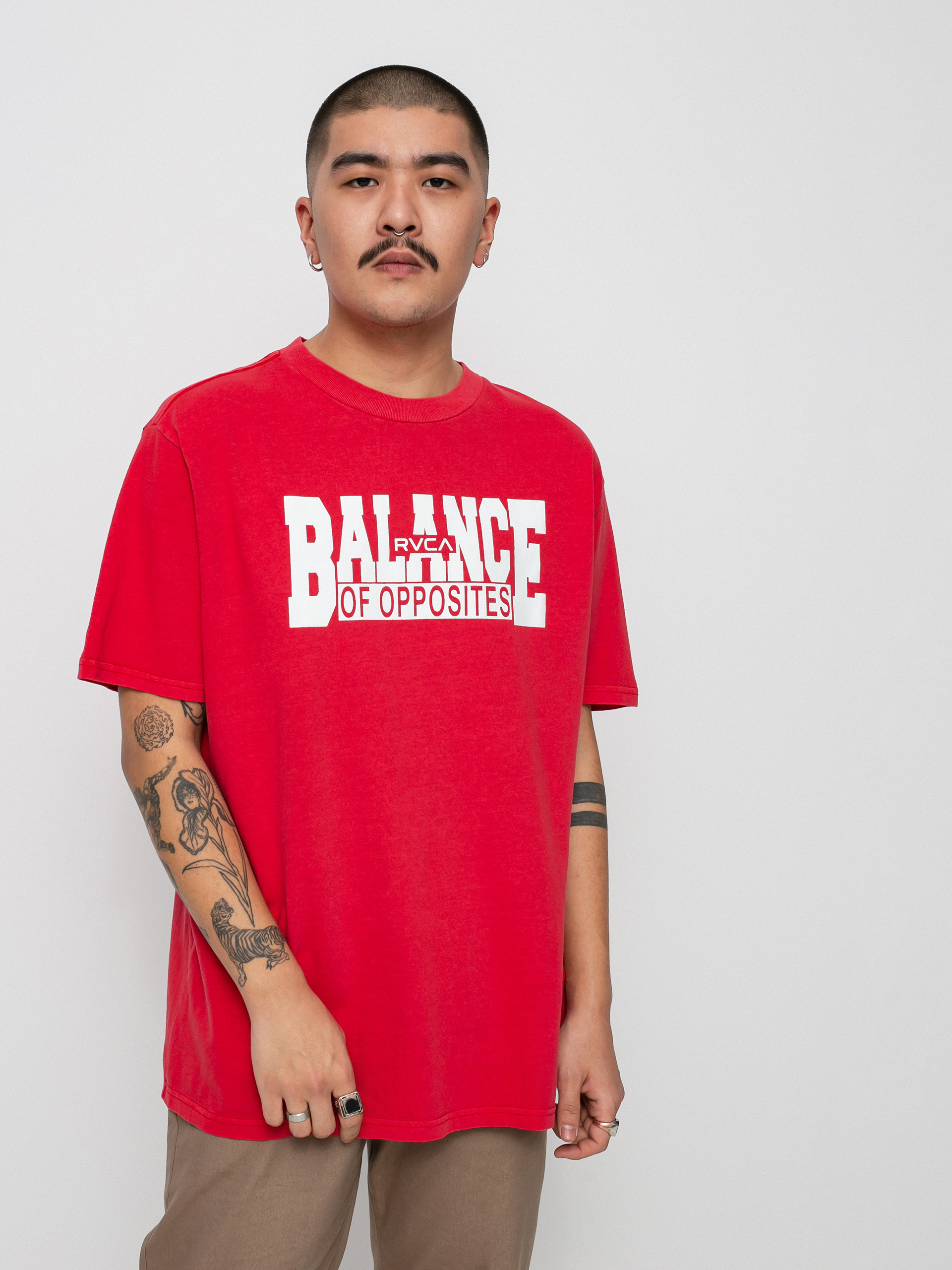 RVCA Rvca Balance Block póló (cherry)