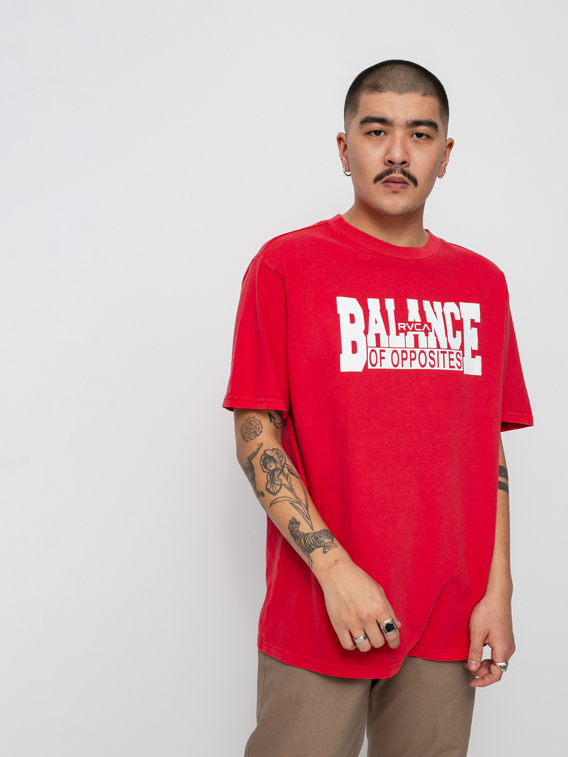 RVCA Rvca Balance Block póló (cherry)