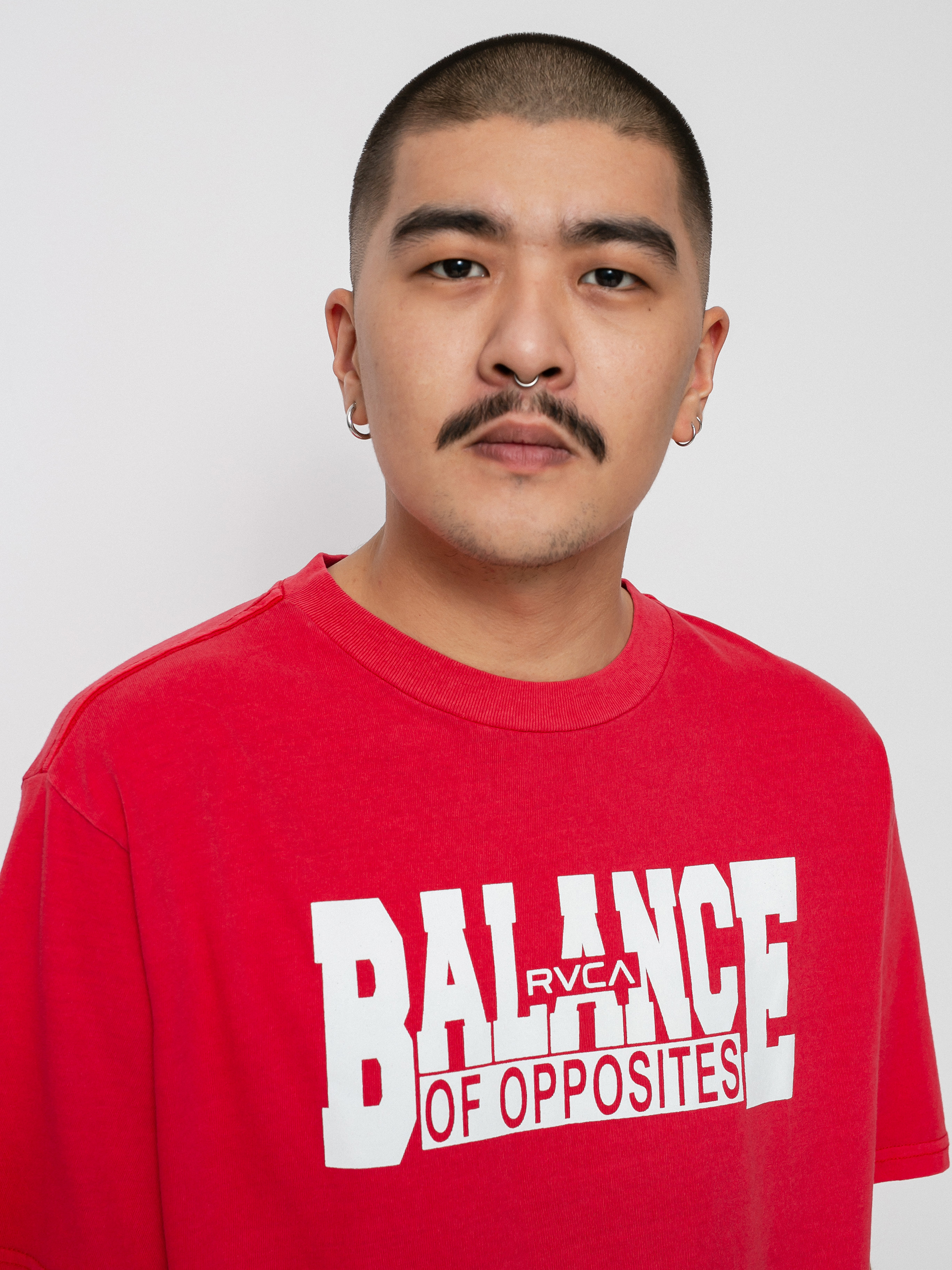 RVCA Rvca Balance Block póló (cherry)