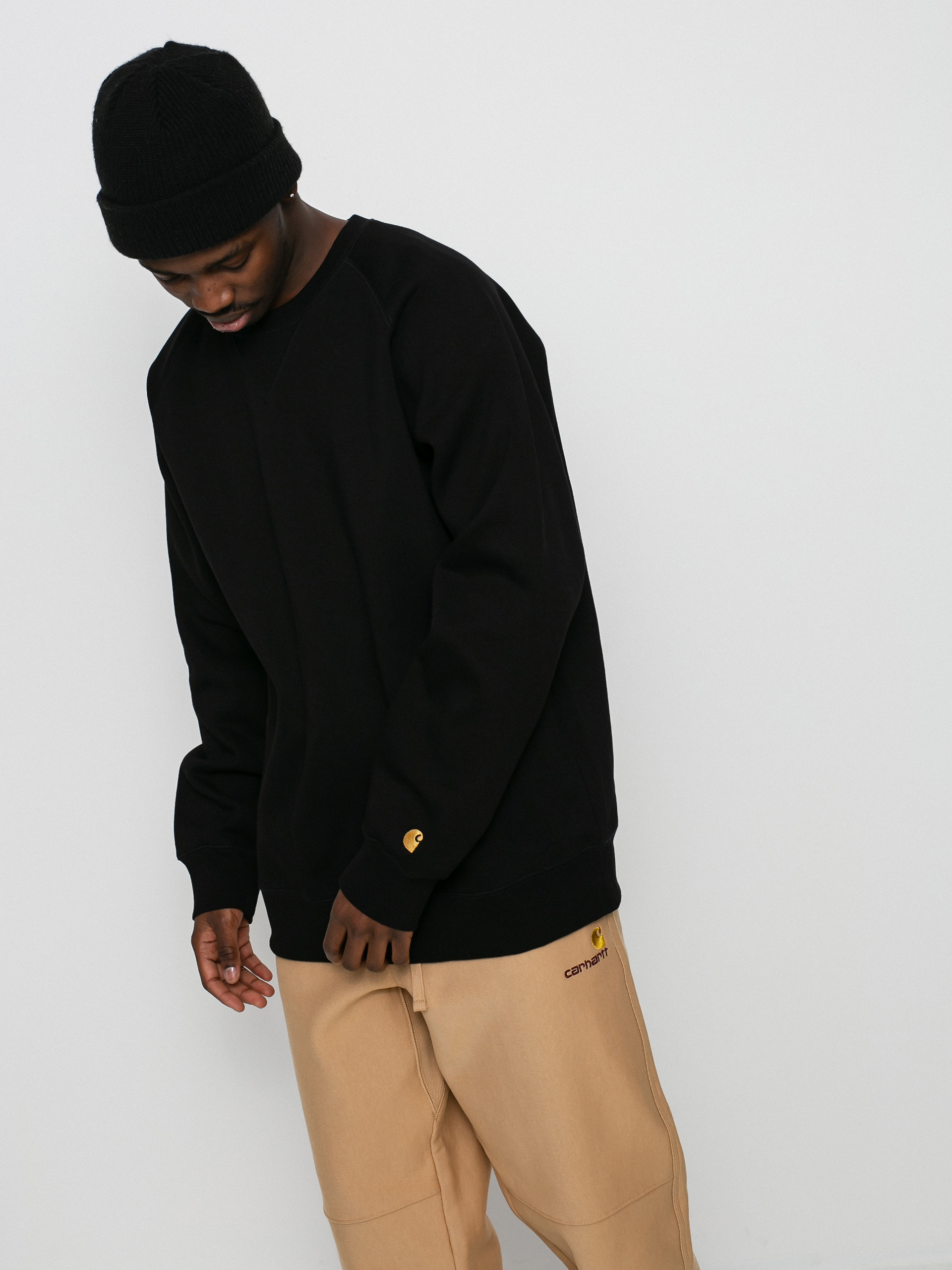 Carhartt WIP Chase Pulóver (black/gold)