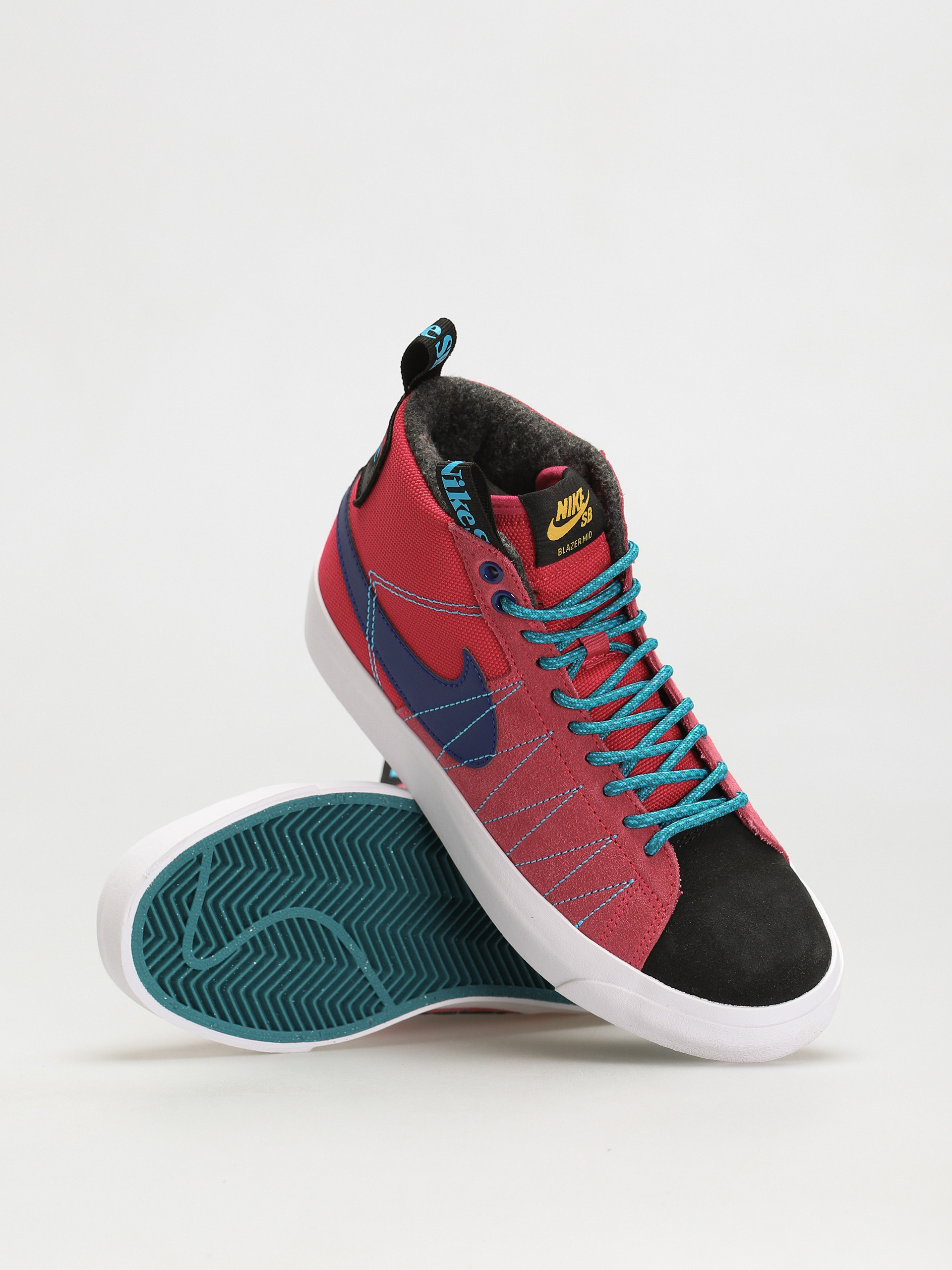 Nike SB Zoom Blazer Mid Premium Cipők (rush pink/deep royal blue laser blue)