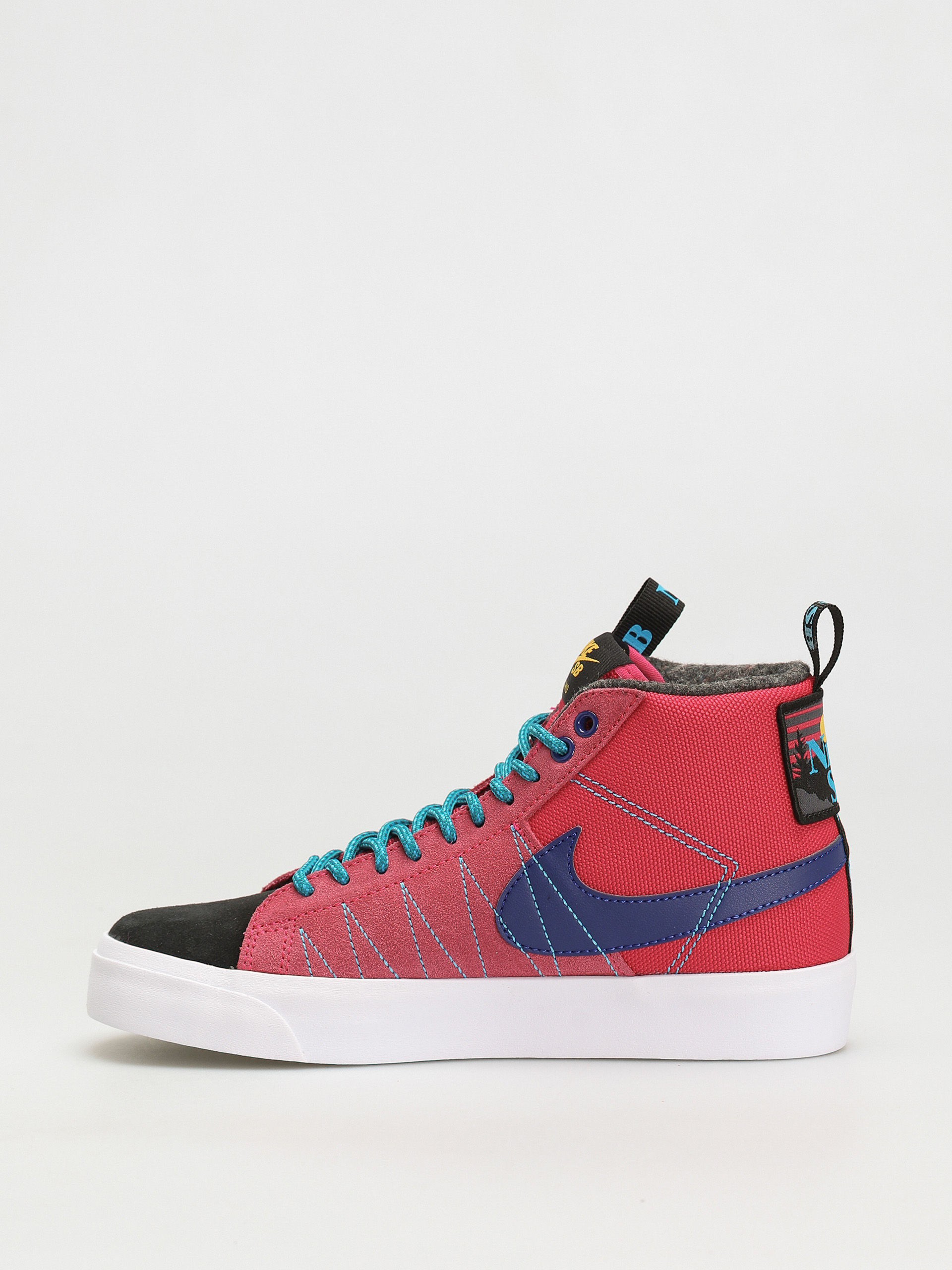 Nike SB Zoom Blazer Mid Premium Cipők (rush pink/deep royal blue laser blue)