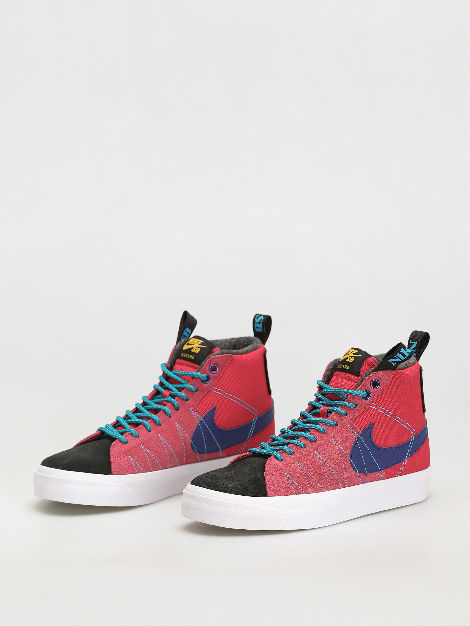 Nike SB Zoom Blazer Mid Premium Cipők (rush pink/deep royal blue laser blue)