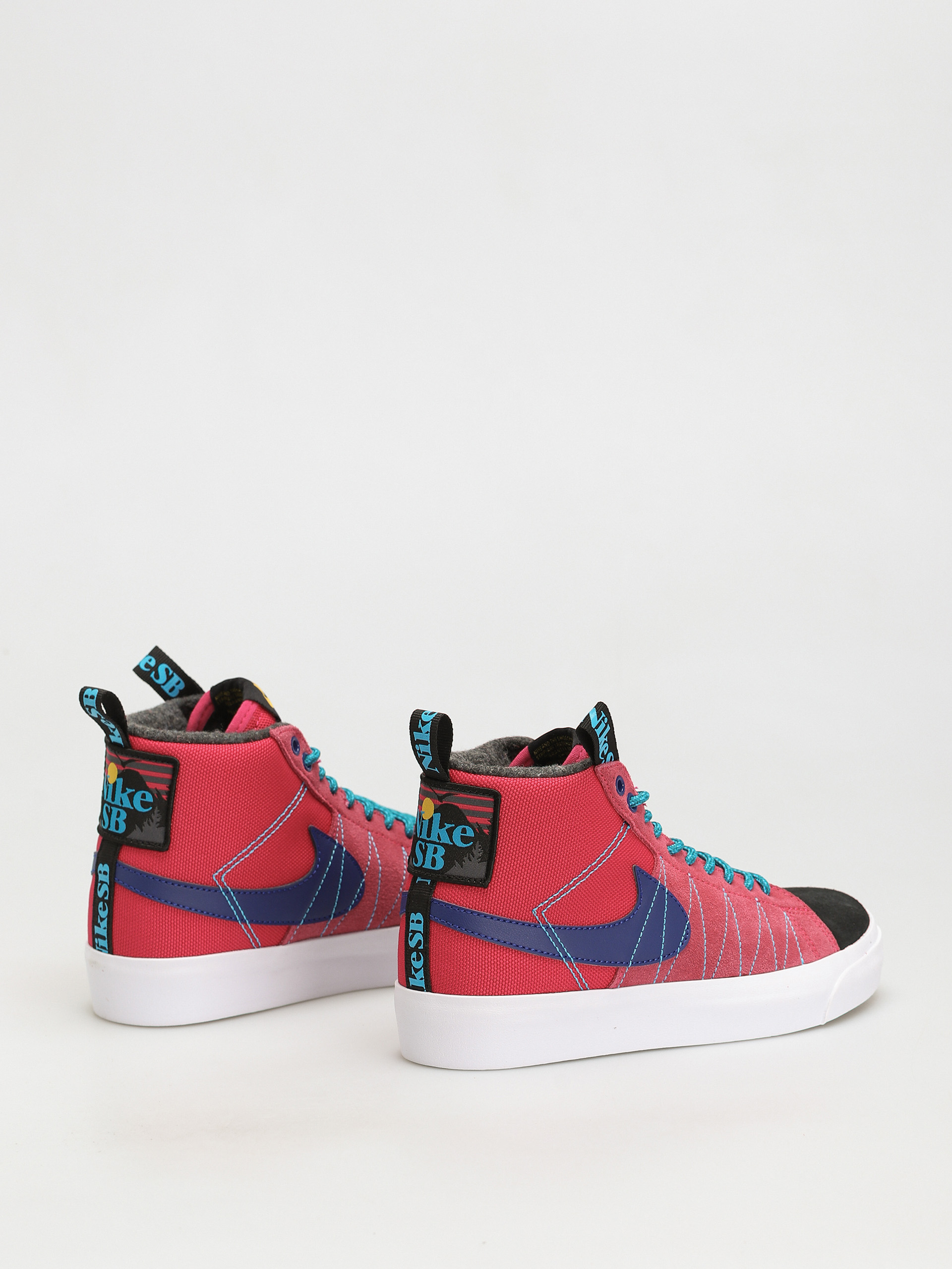 Nike SB Zoom Blazer Mid Premium Cipők (rush pink/deep royal blue laser blue)