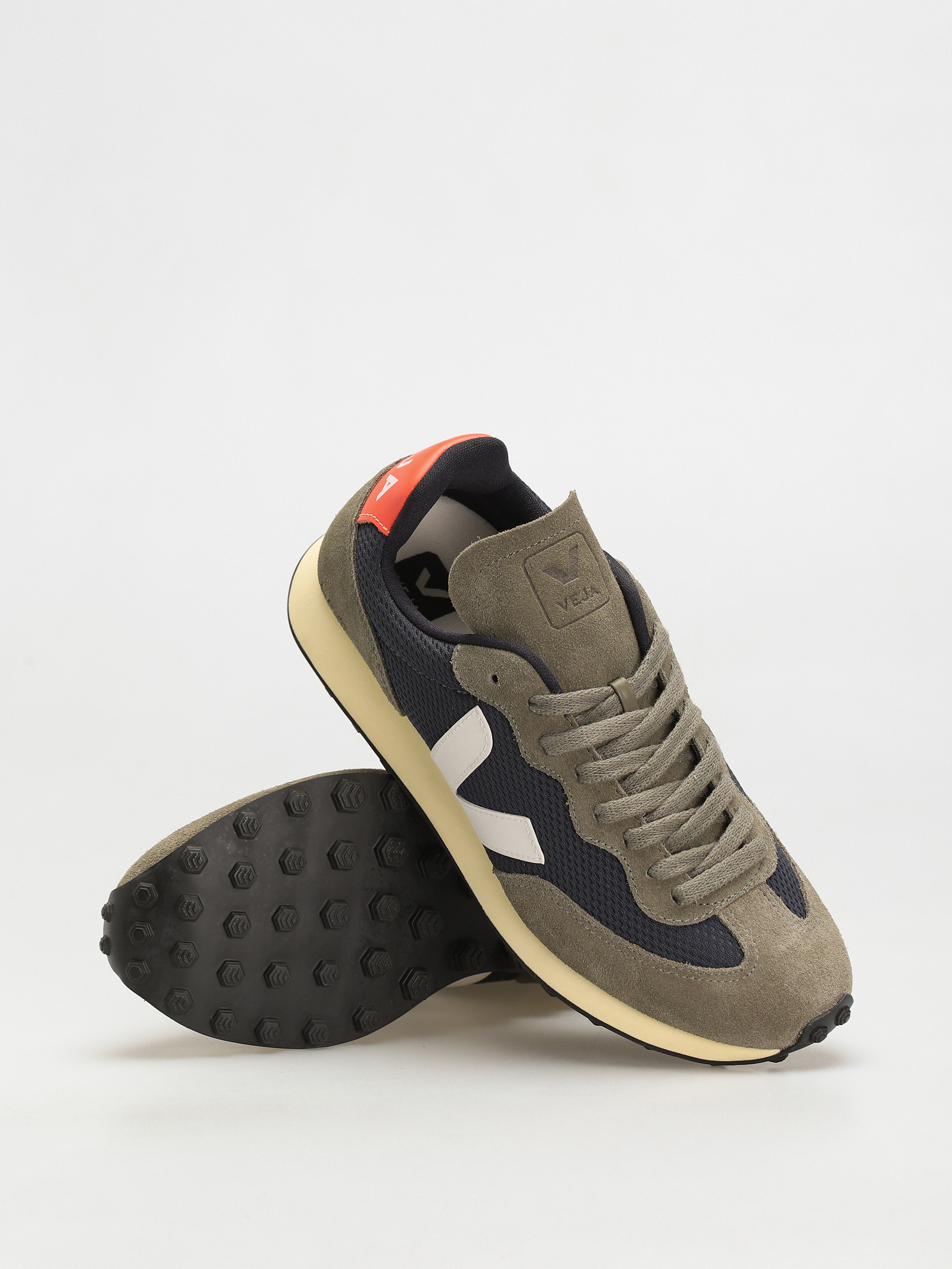 Veja Rio Branco Cipők (nautico white orange fluo)