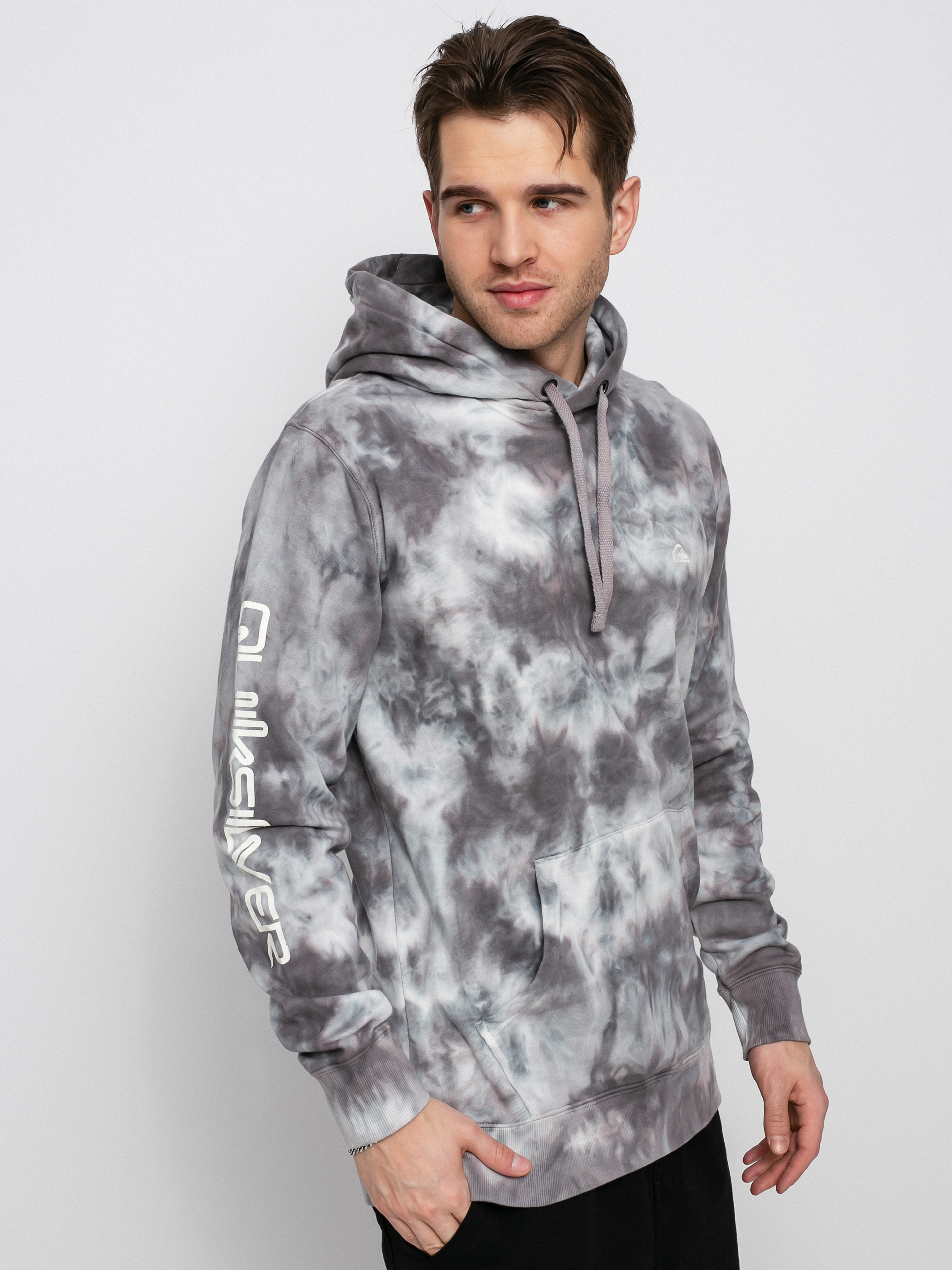 Quiksilver Natural Cloudy HD Kapucnis pulóver (iron gate cloudy tie dye)