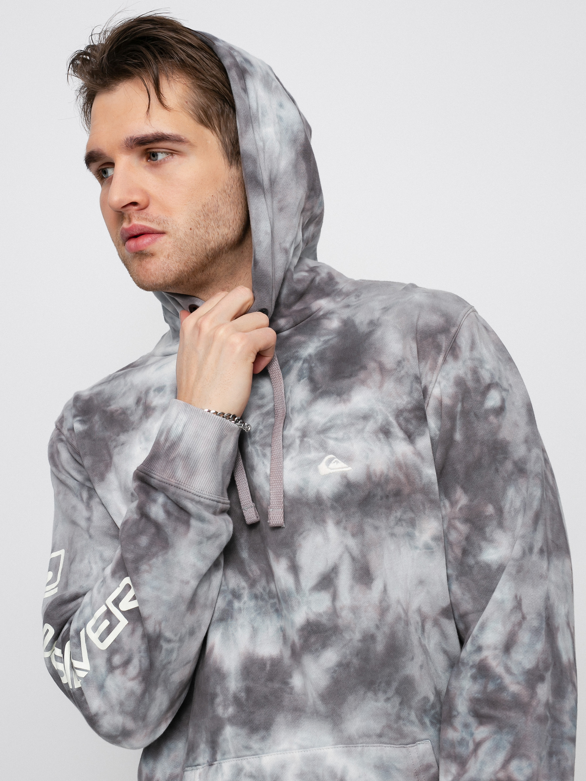 Quiksilver Natural Cloudy HD Kapucnis pulóver (iron gate cloudy tie dye)