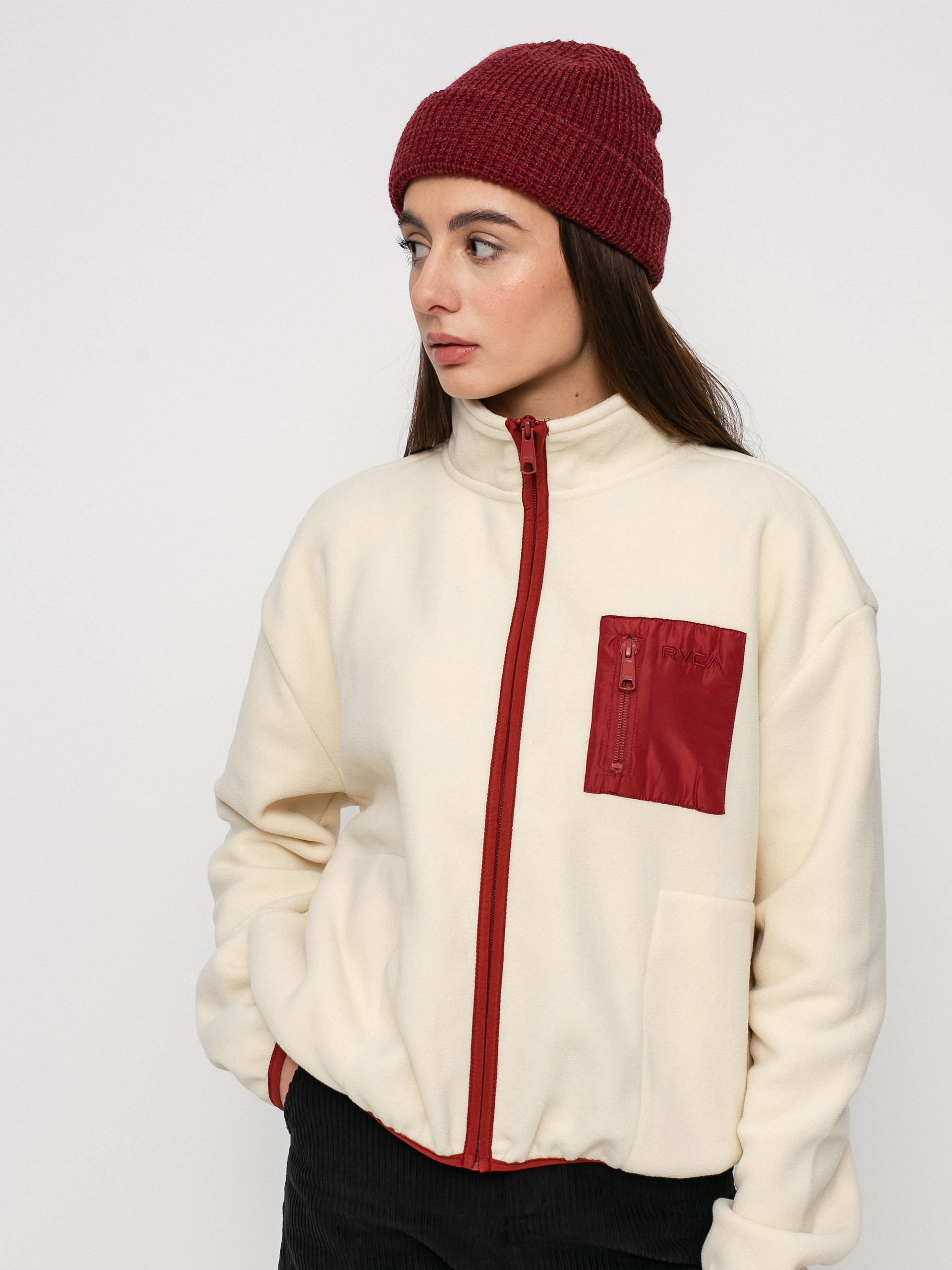 Női RVCA Downside Zip Pulóver (birch)