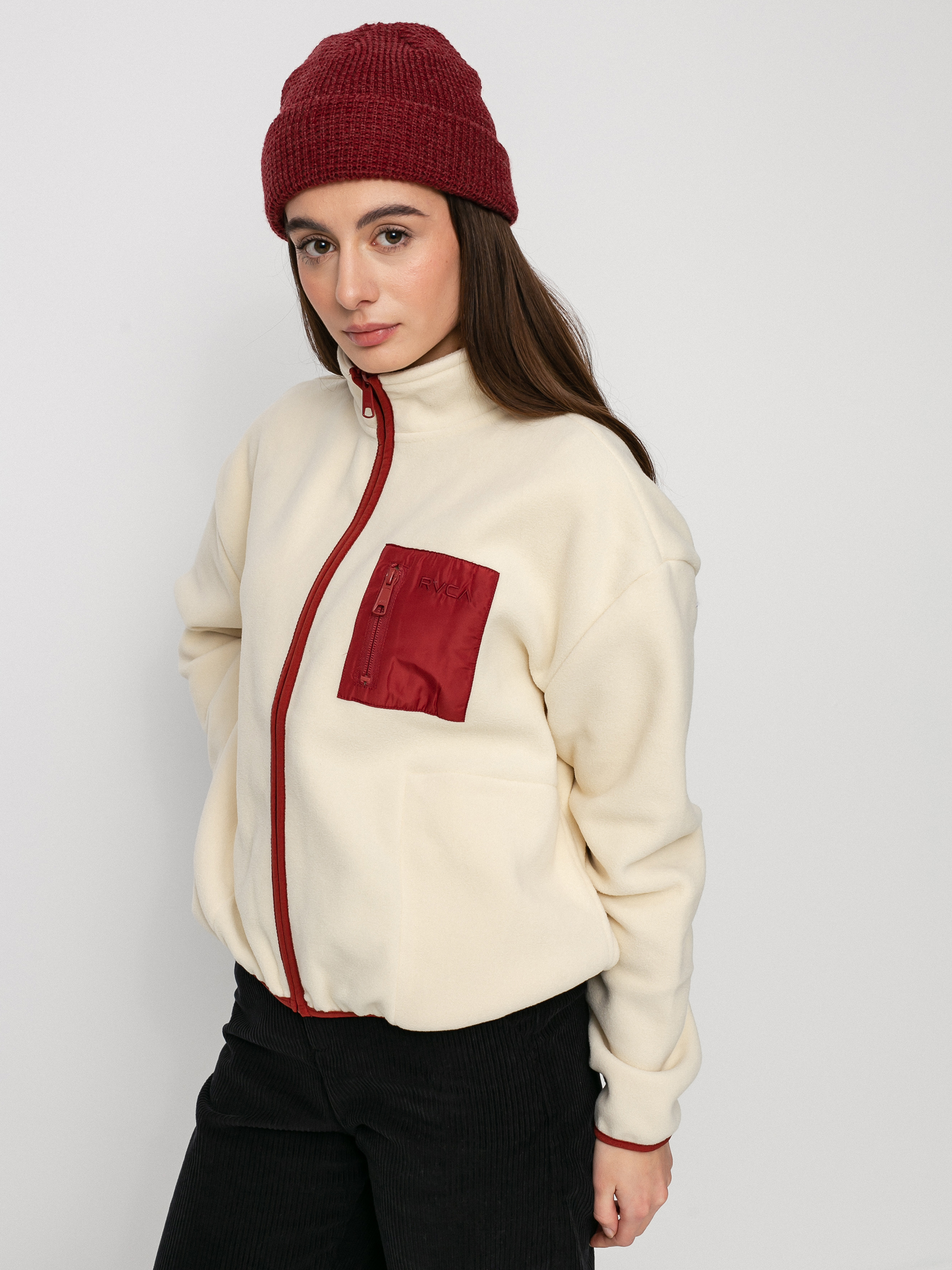 Női RVCA Downside Zip Pulóver (birch)