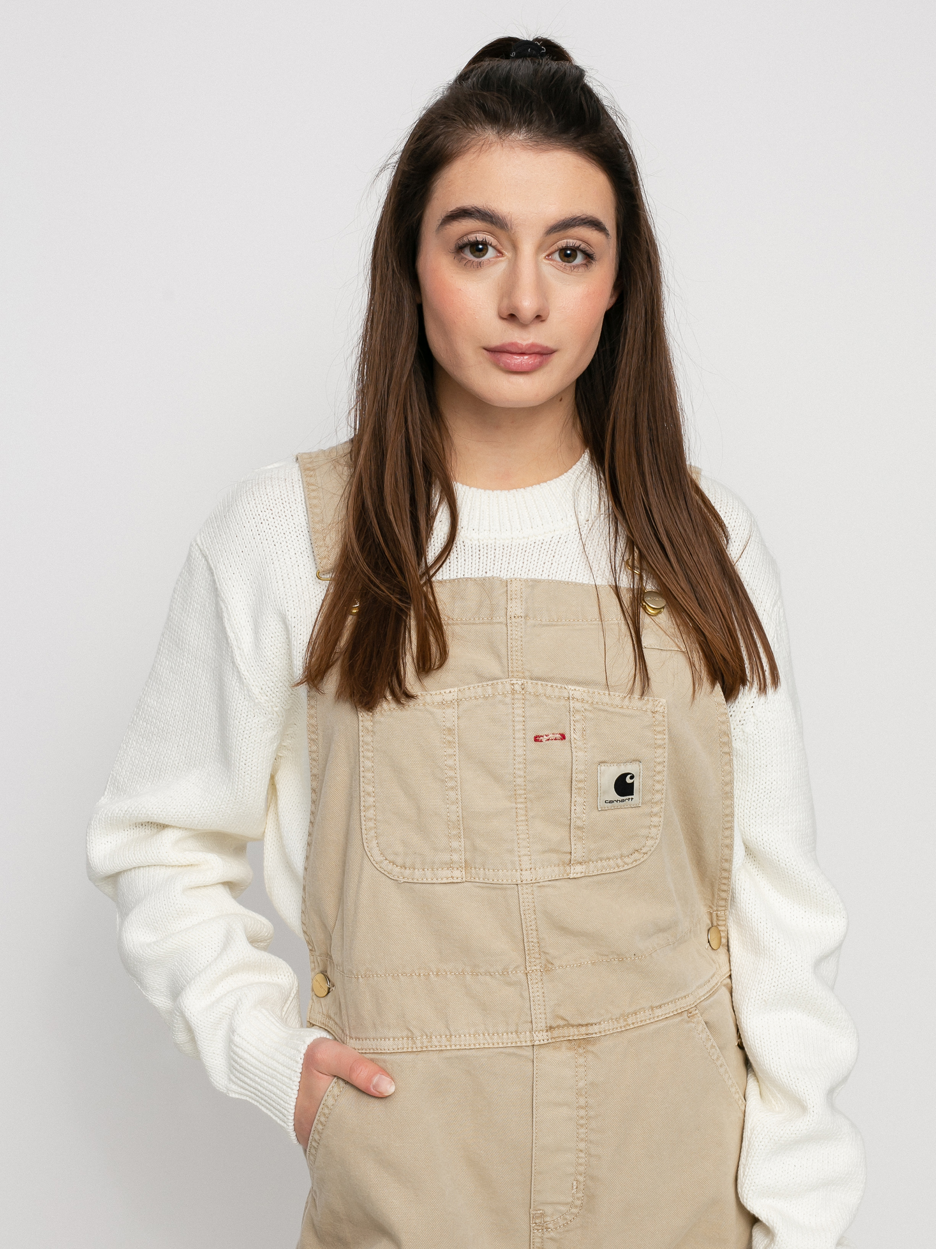Carhartt WIP Bib Overall Kisnadrág Wmn (dusty h brown)