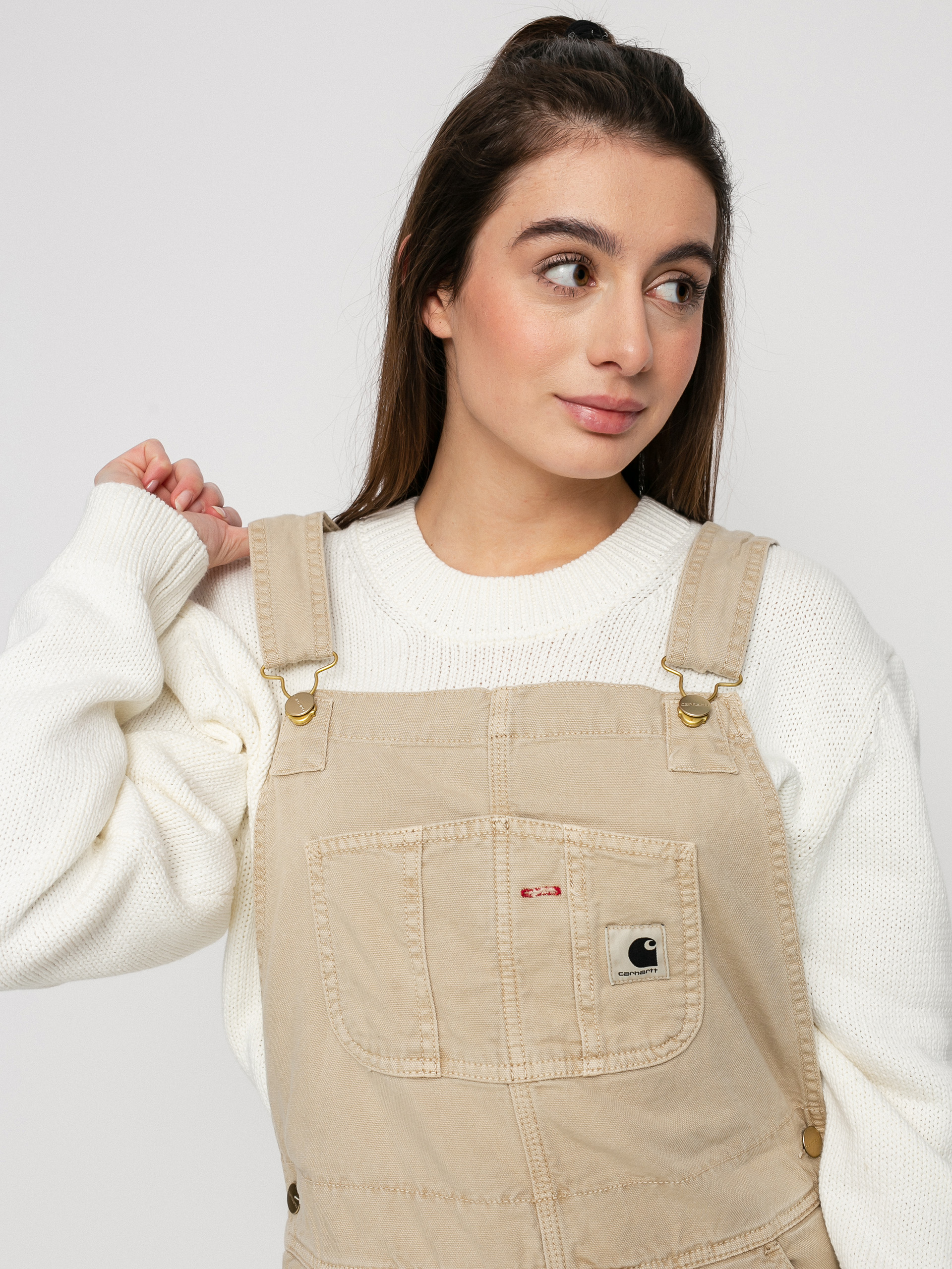 Carhartt WIP Bib Overall Kisnadrág Wmn (dusty h brown)