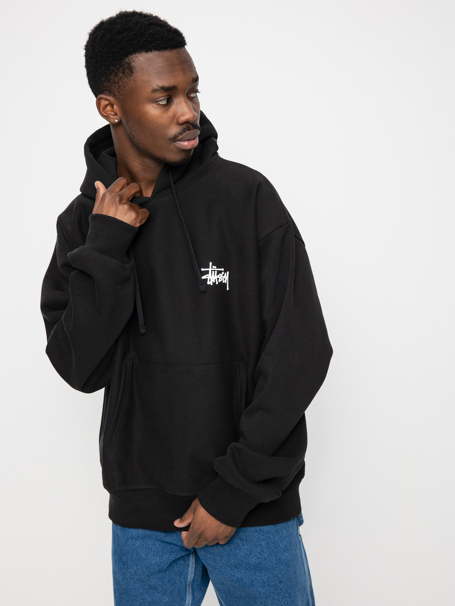 Stussy Basic HD Kapucnis pulóver (black)