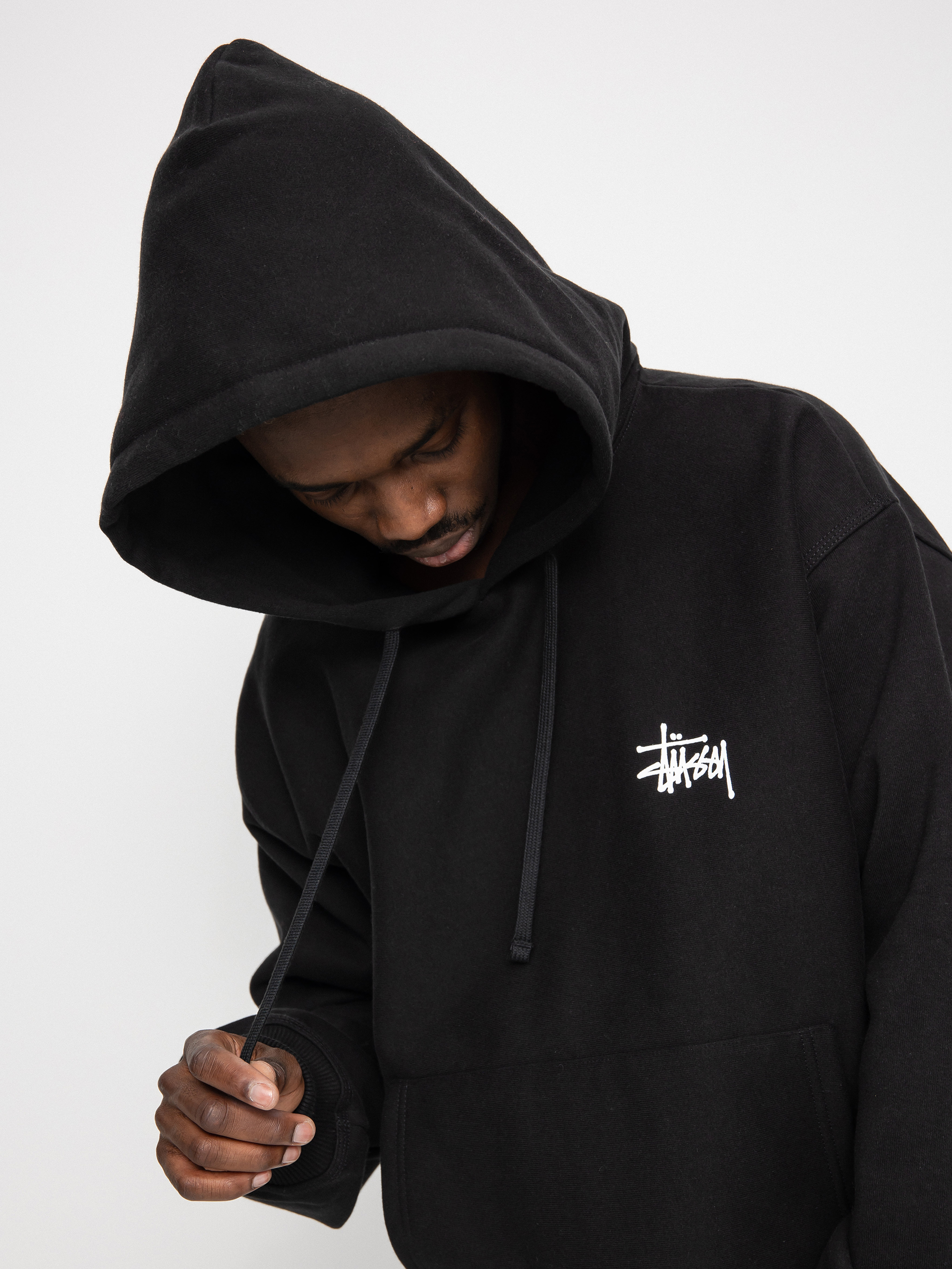 Stussy Basic HD Kapucnis pulóver (black)
