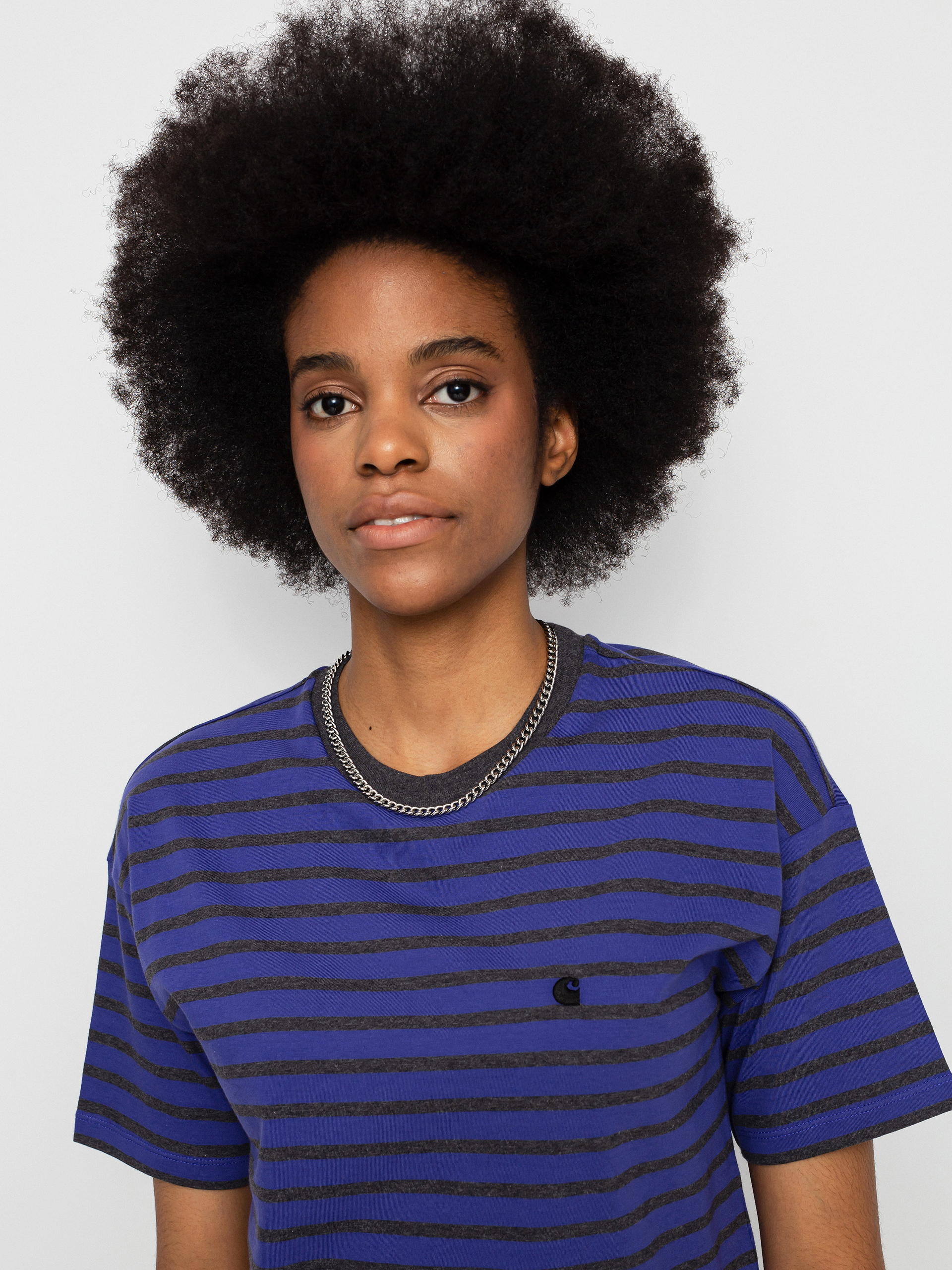 Carhartt WIP Robie póló Wmn (robie stripe/razzmic/stormcloud heather)