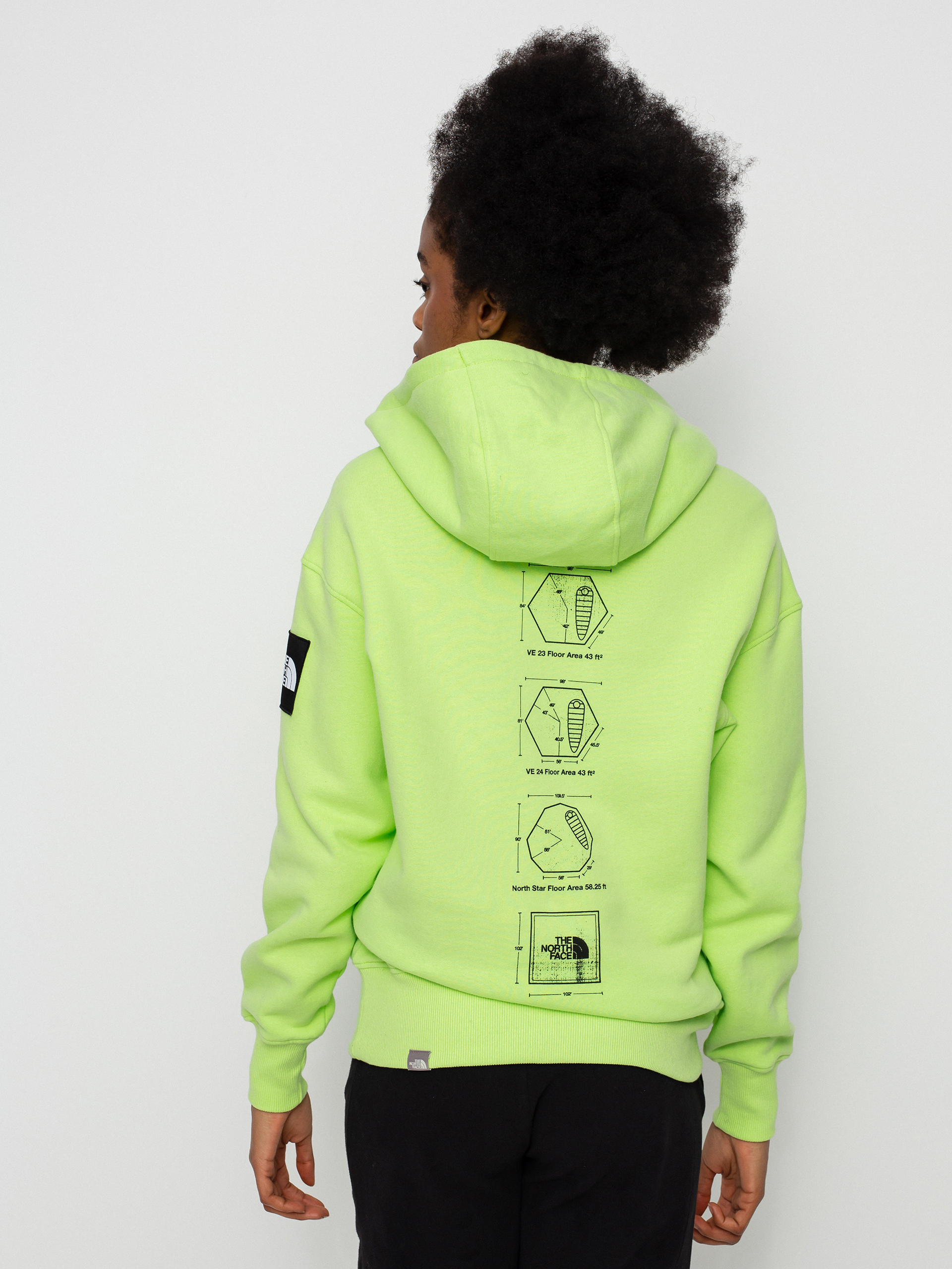 The North Face Galahm Graphic HD Kapucnis pulóver Wmn (sharp green)