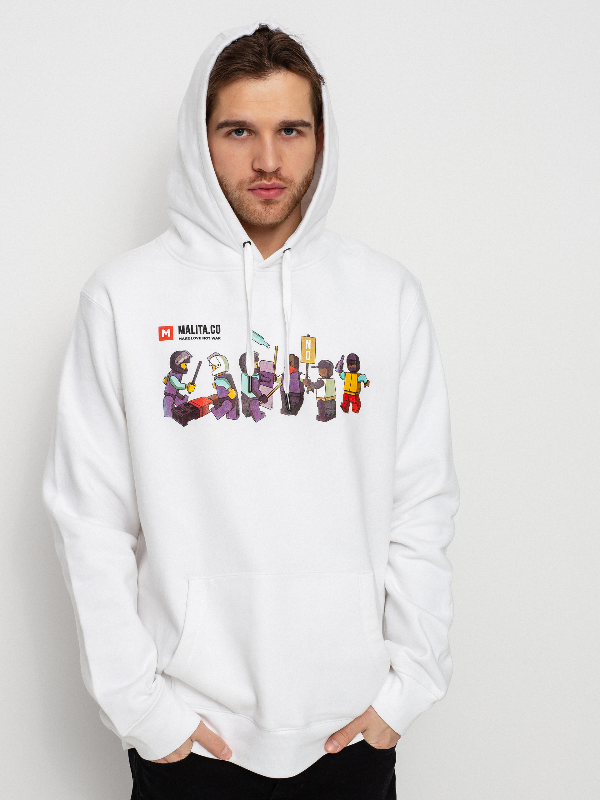 Malita Lego HD Kapucnis pulóver (white)