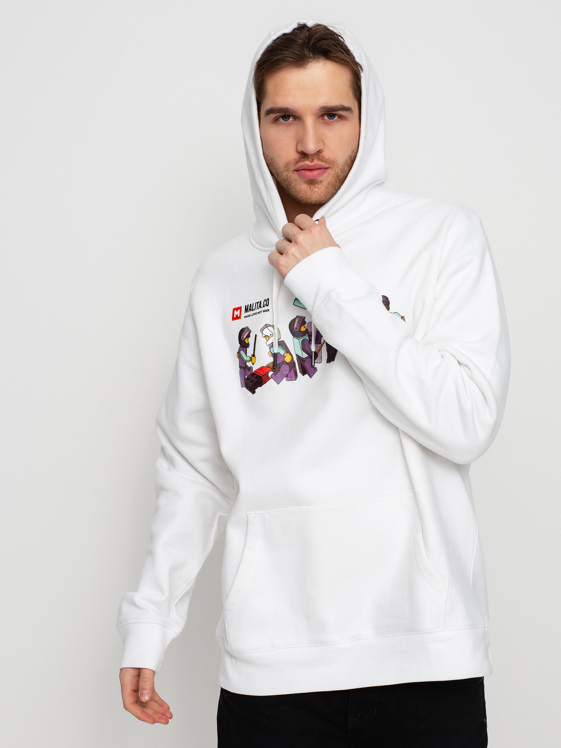 Malita Lego HD Kapucnis pulóver (white)