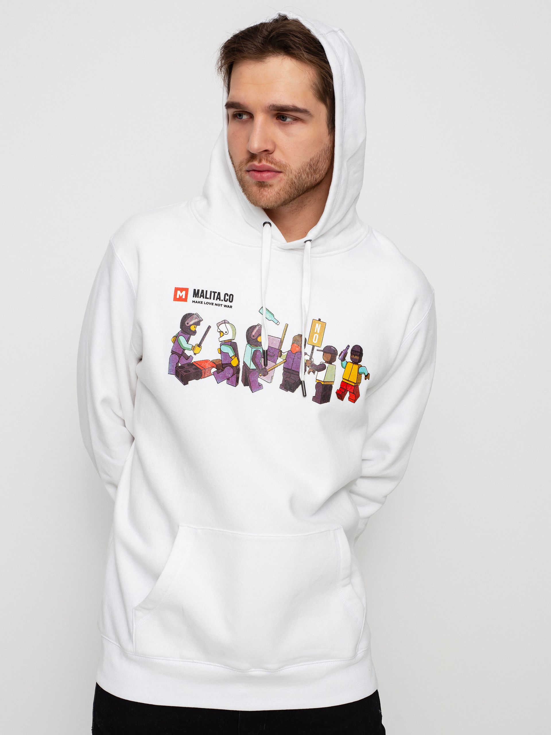 Malita Lego HD Kapucnis pulóver (white)