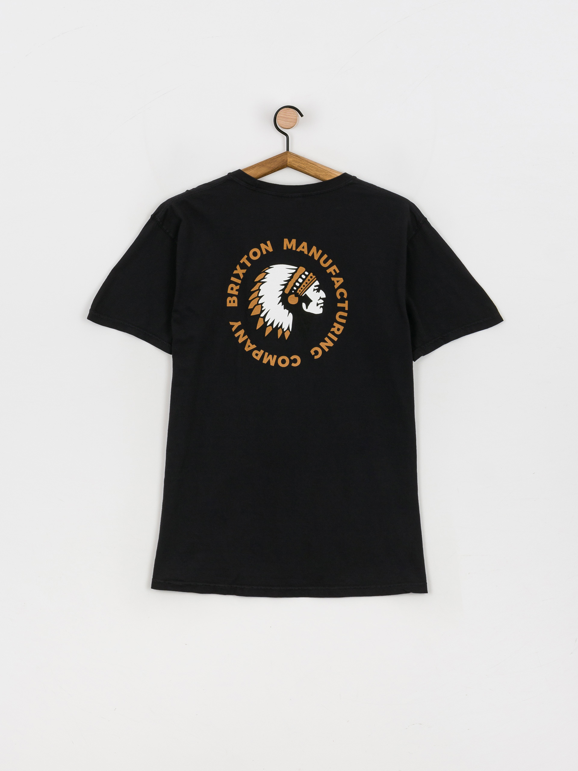 Brixton Rival Stamp póló (black garment dye)