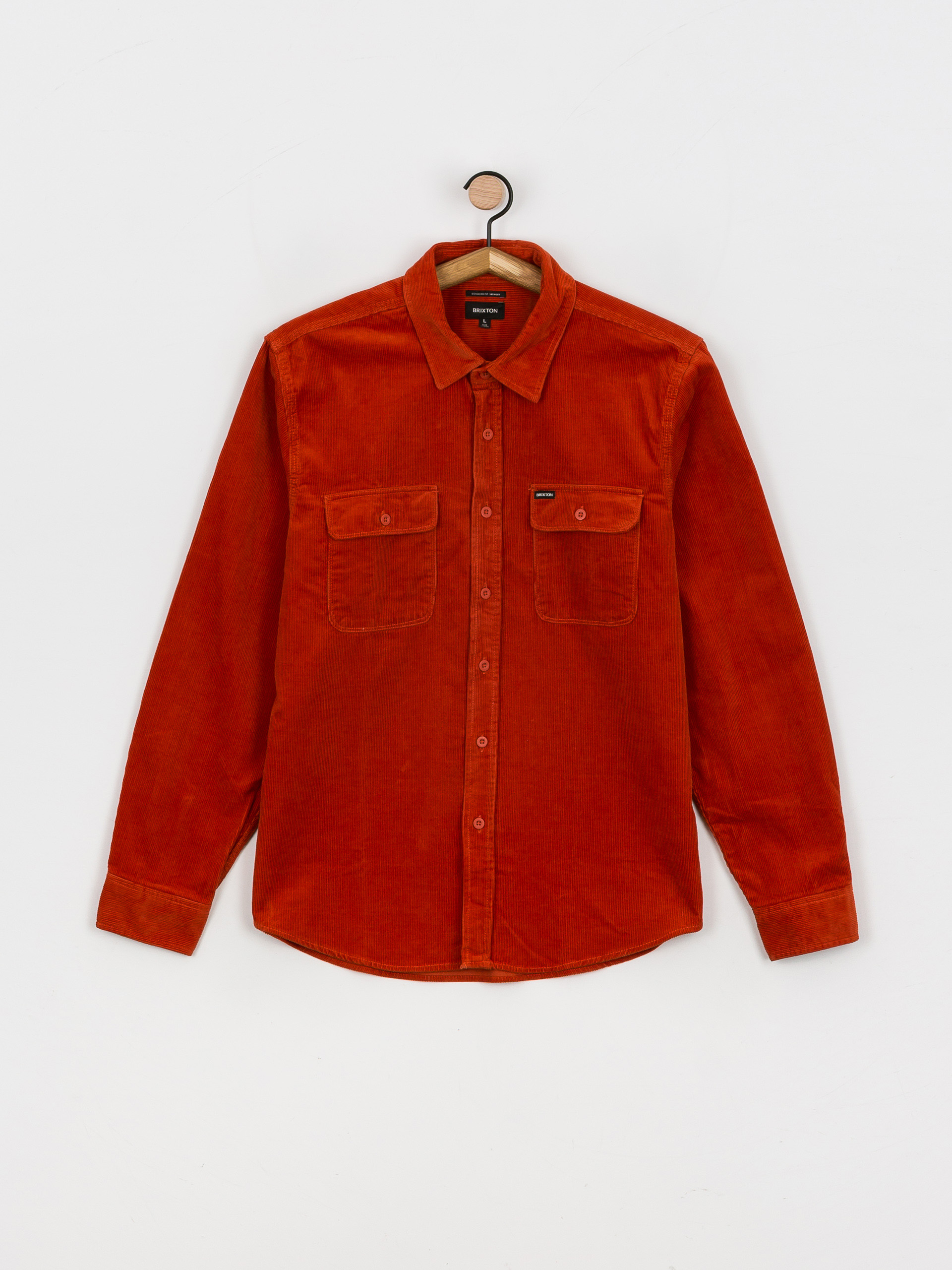 Brixton Bowery Corduroy Flannel Ls Ing (phoenix orange)