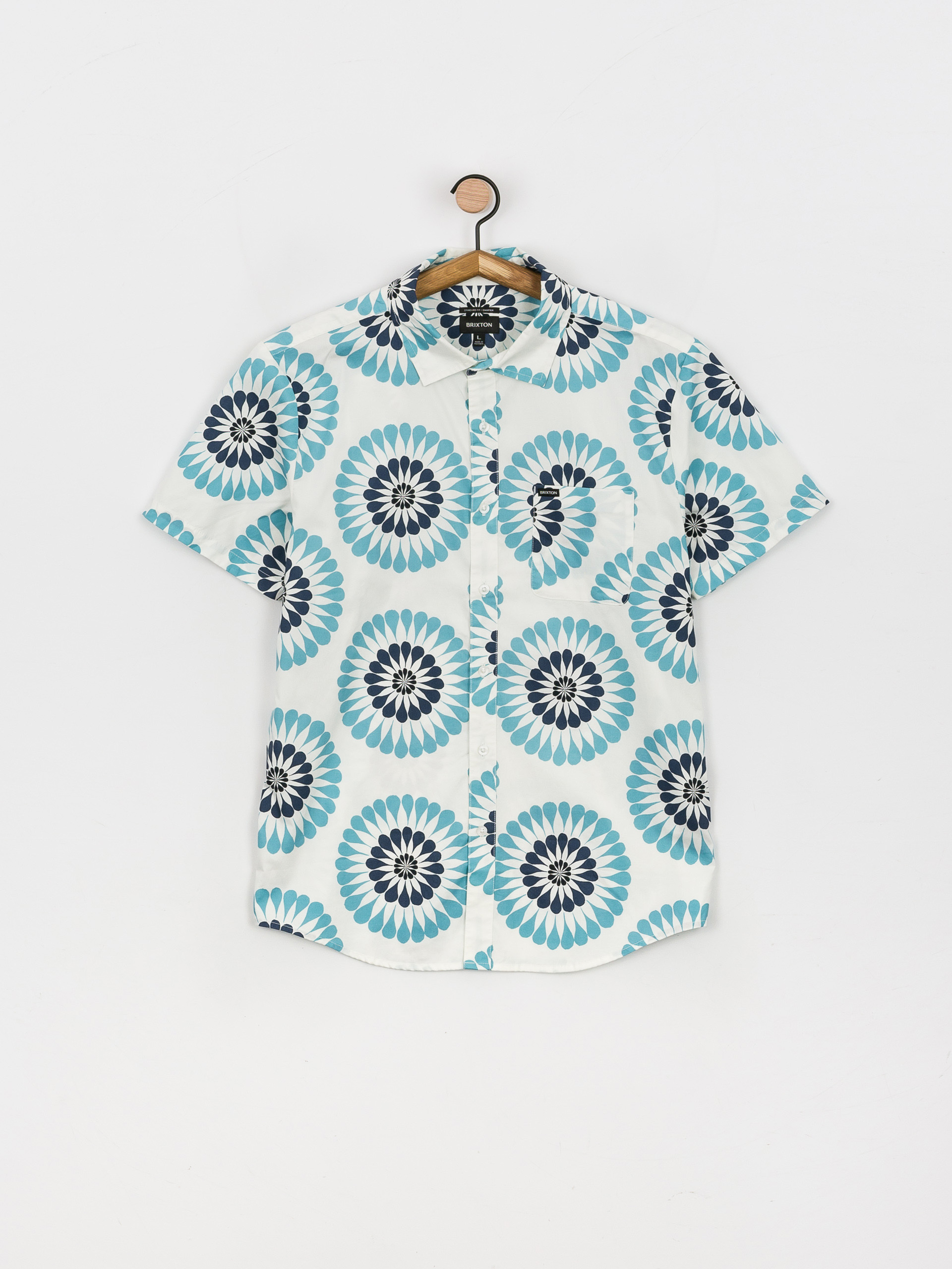 Brixton Charter Print Ing (off white/teal)