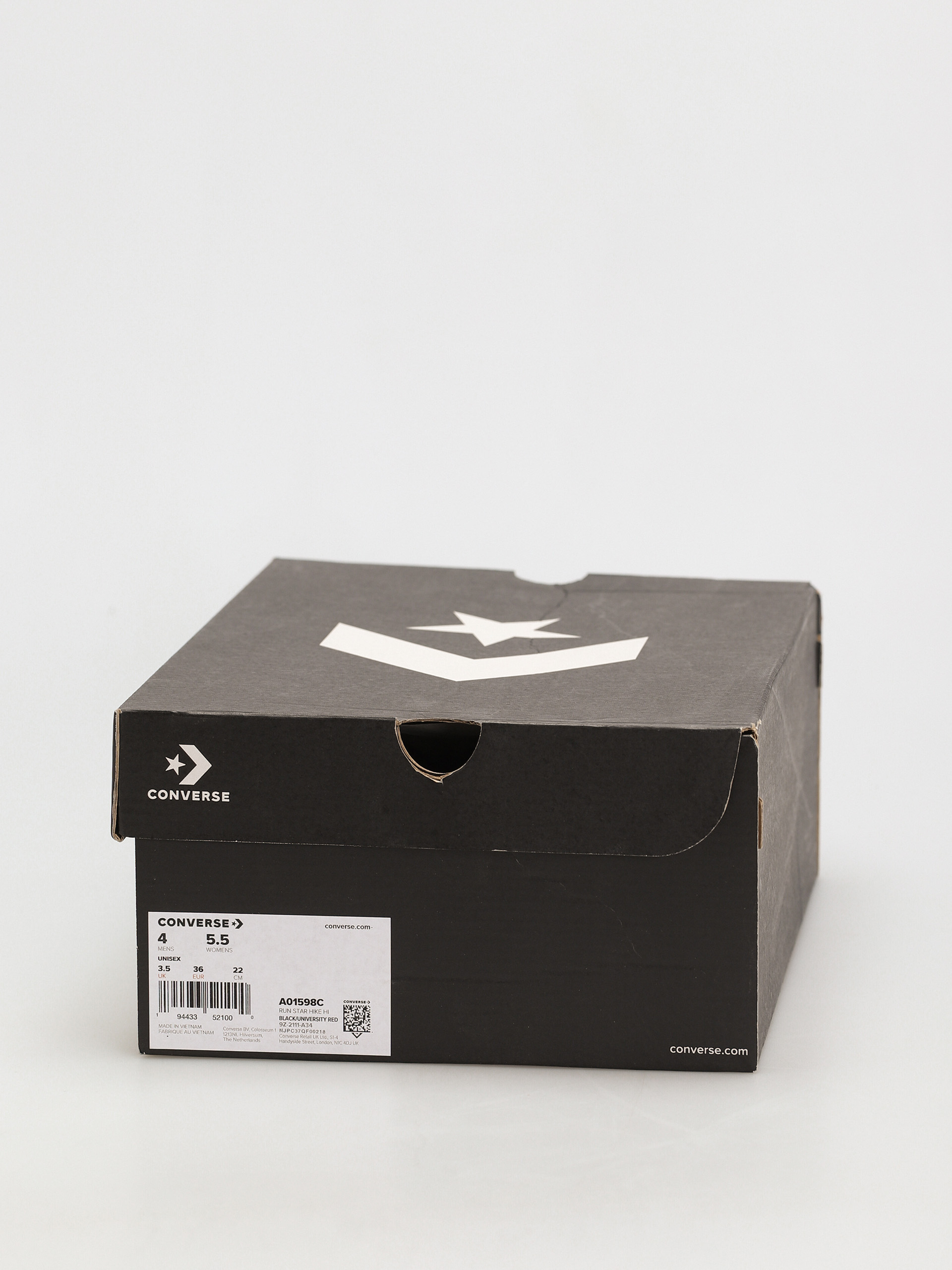 Converse Run Star Hike Hi Cipők (black/university red/cherry blossom)