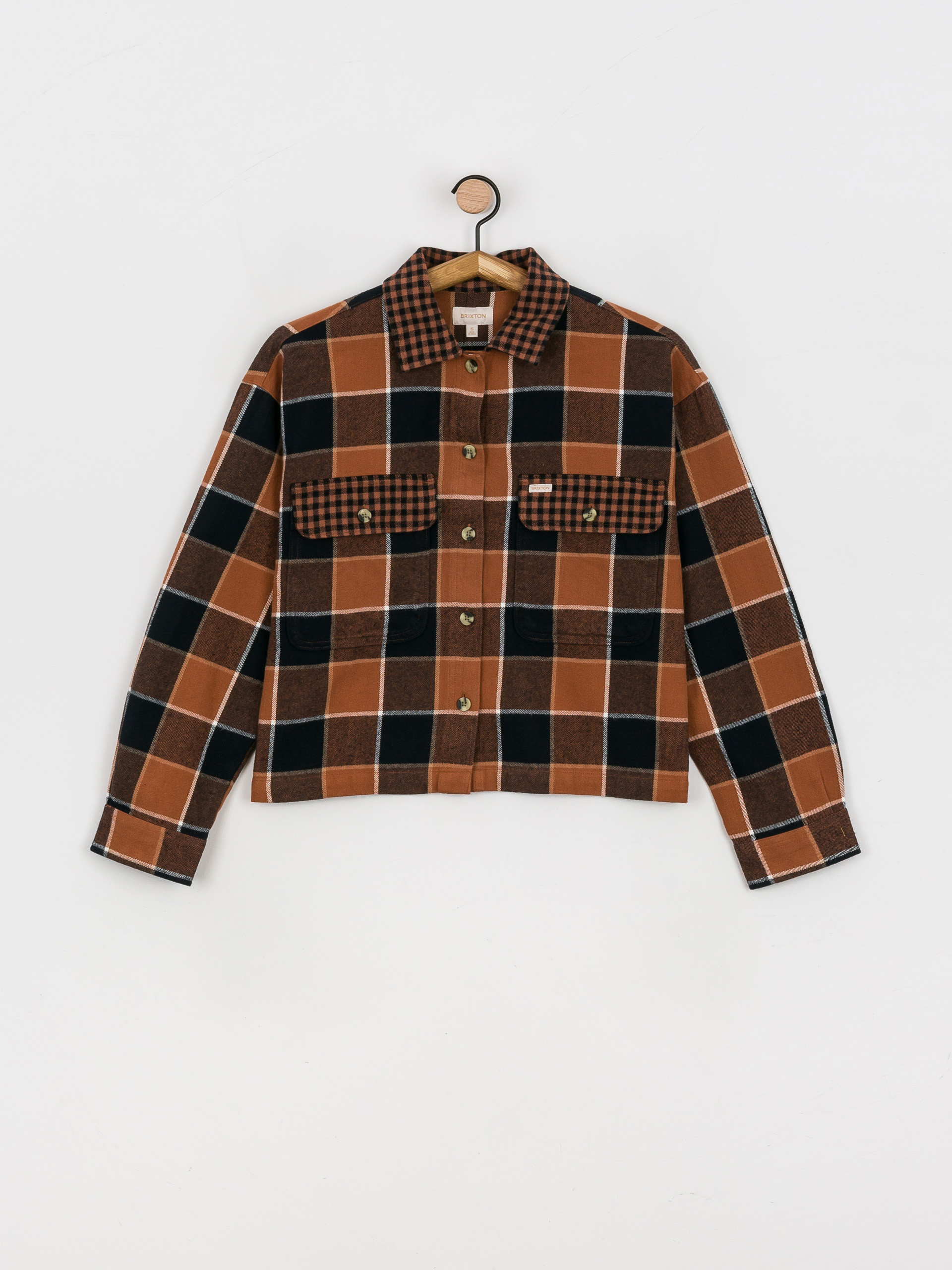 Brixton Bowery Flannel Ls Ing Wmn (hide/black)
