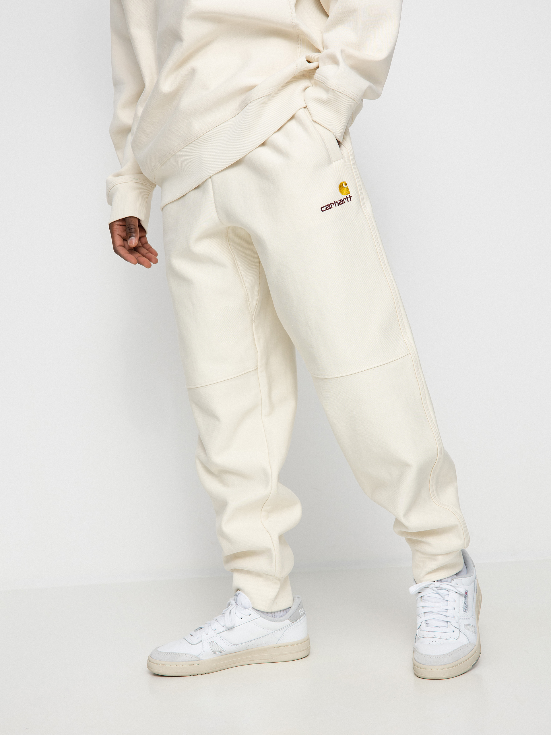 Carhartt WIP American Script Jogging Kisnadrág (natural)