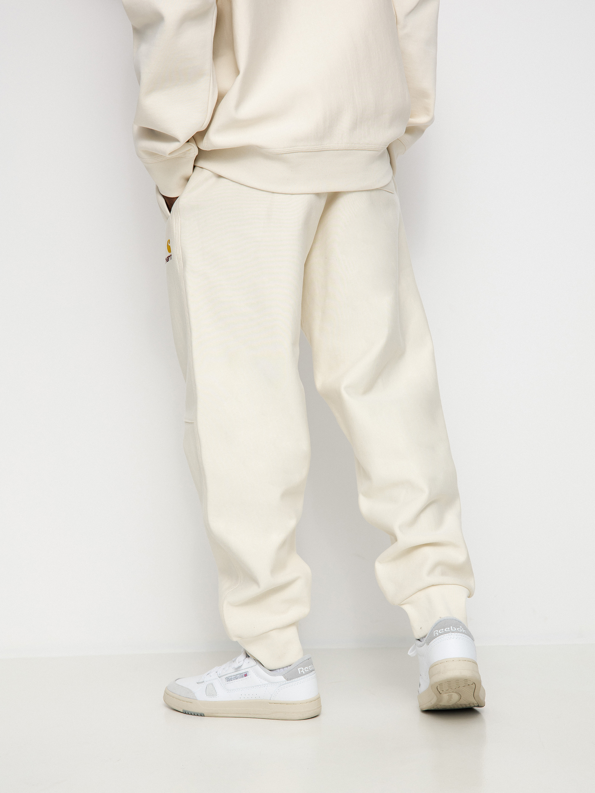 Carhartt WIP American Script Jogging Kisnadrág (natural)
