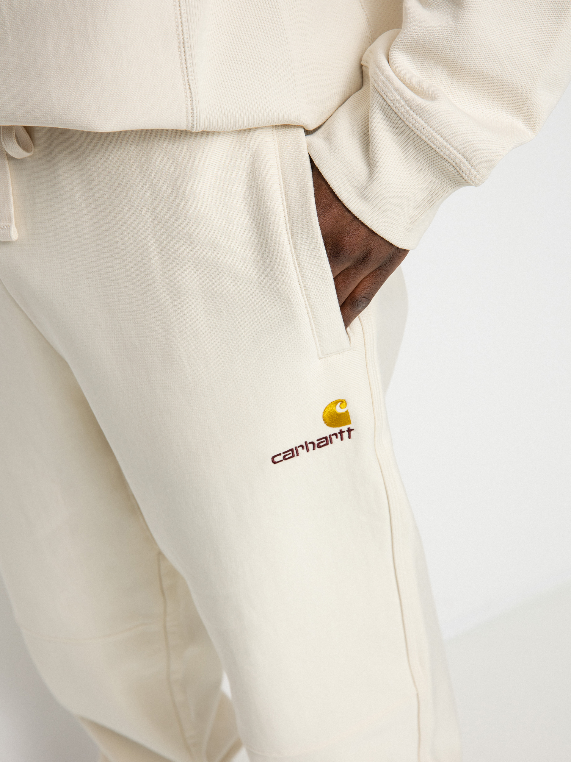 Carhartt WIP American Script Jogging Kisnadrág (natural)