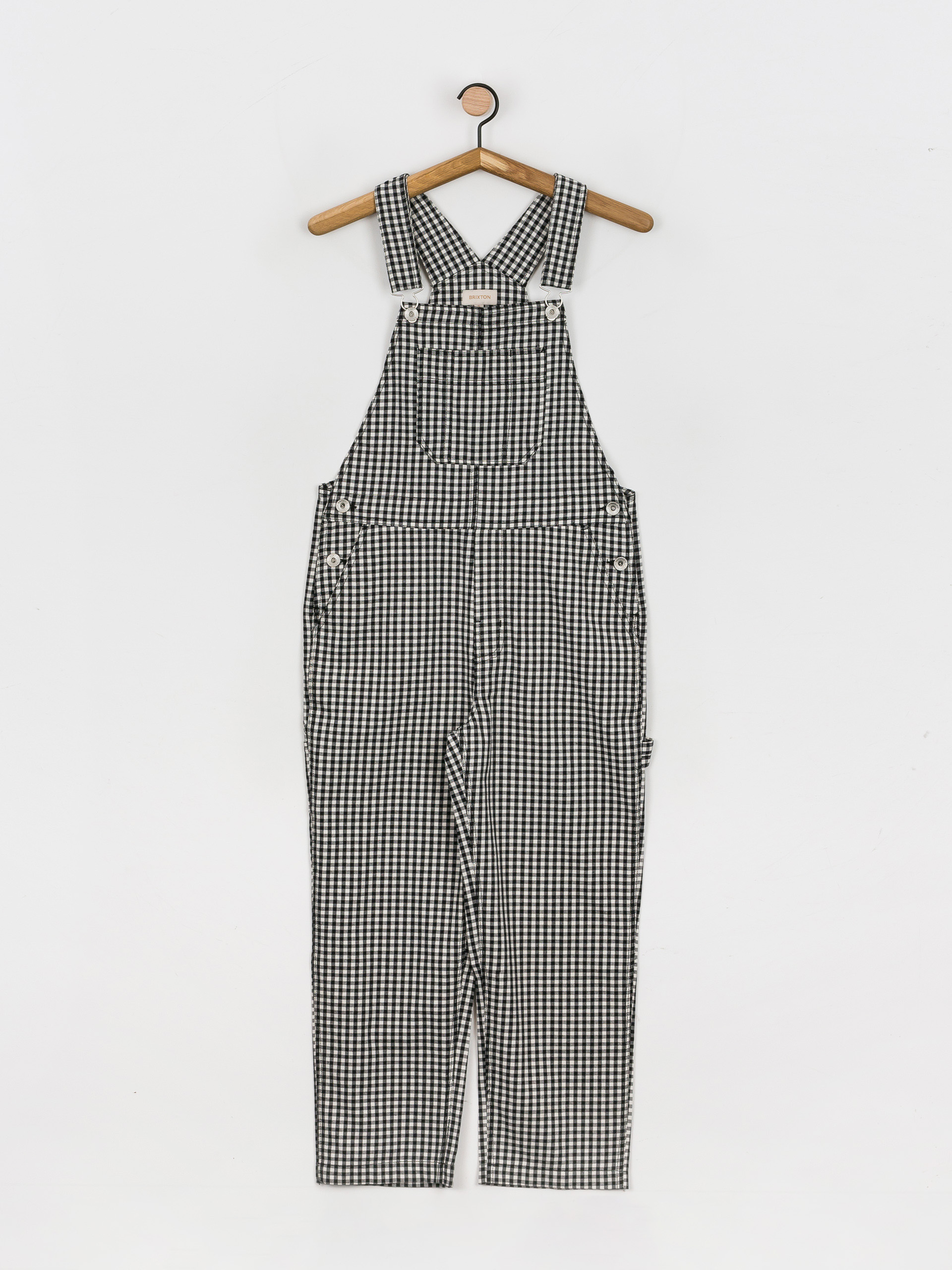 Brixton Christina Crop Overall Kisnadrág Wmn (black gingham)