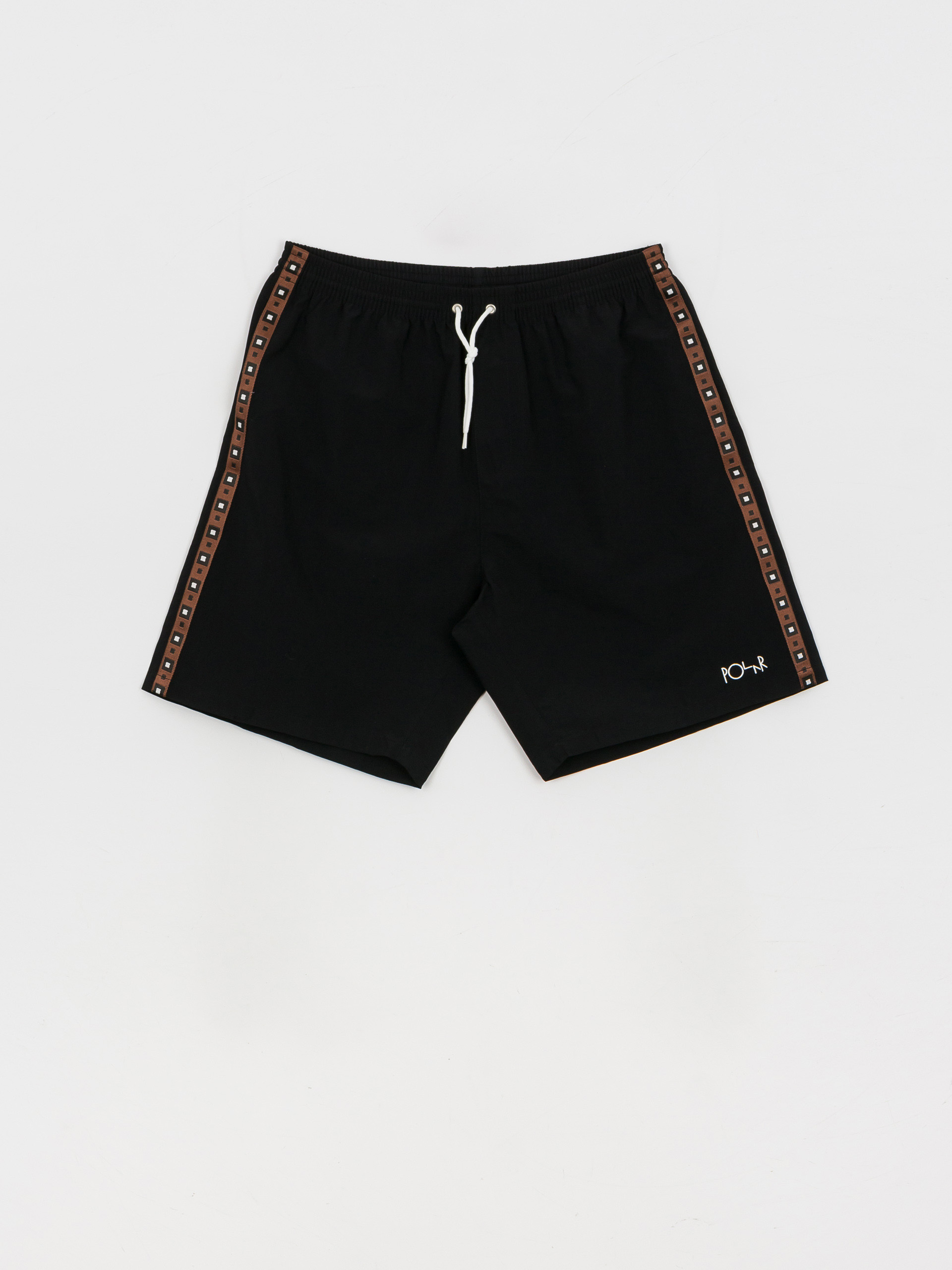 Polar Skate Square Stripe City Swim Rövidnadrág (black/brown)