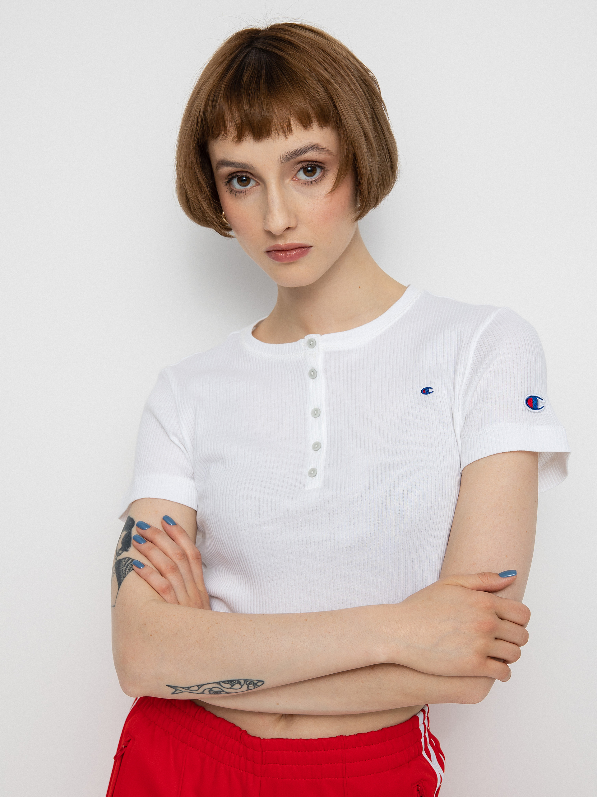 Champion Crewneck T-Shirt 115156 póló Wmn (wht)