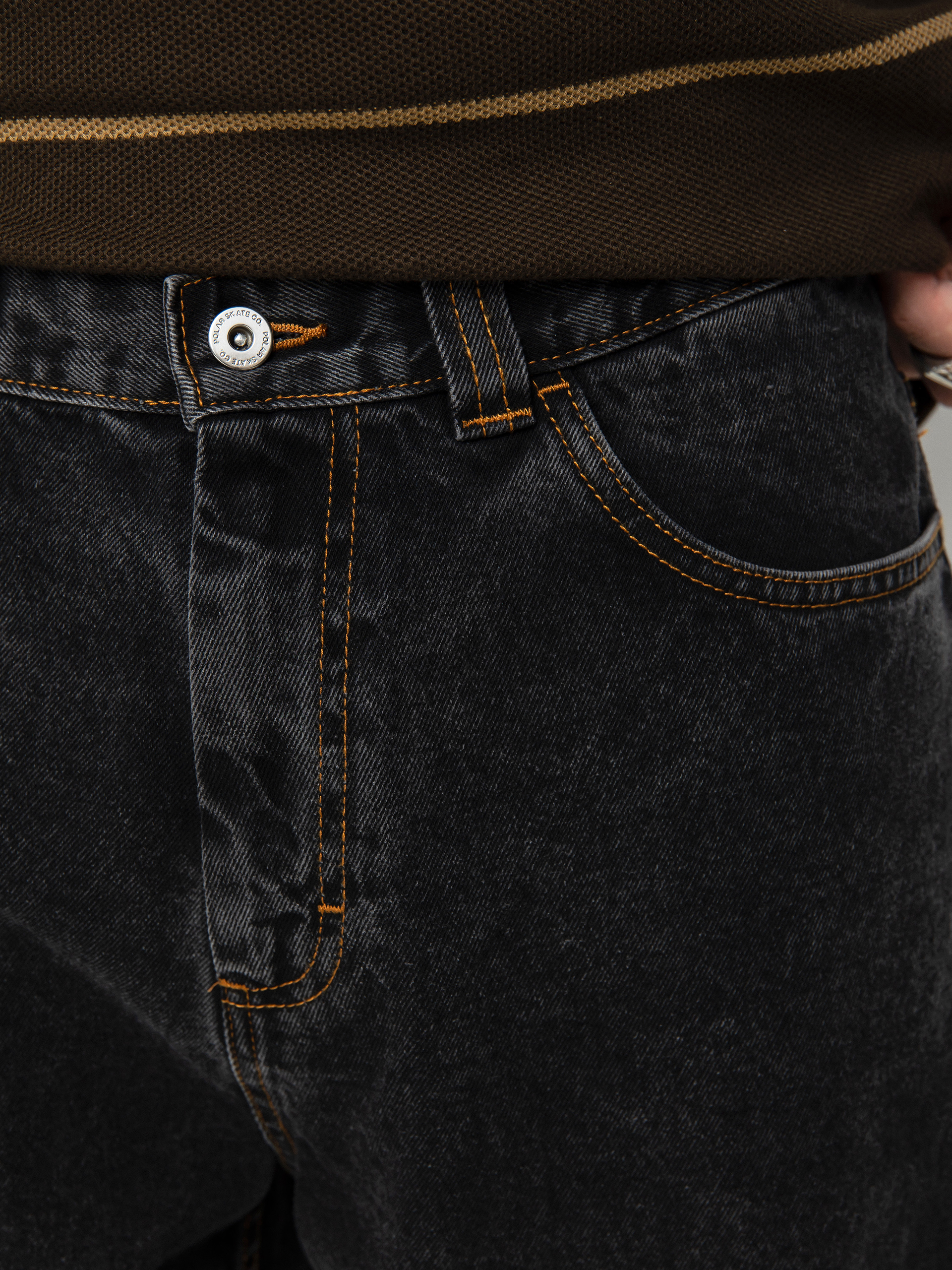 Polar Skate 92! Denim Kisnadrág (washed black)