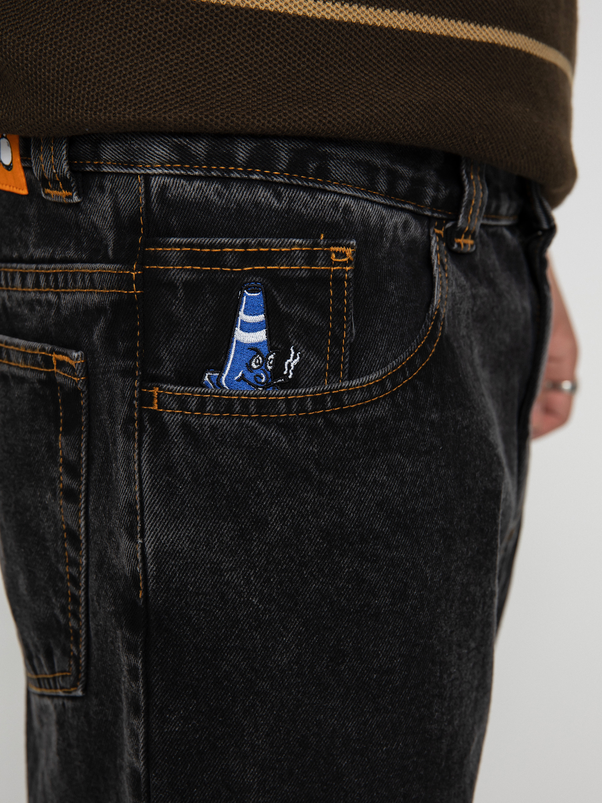 Polar Skate 92! Denim Kisnadrág (washed black)