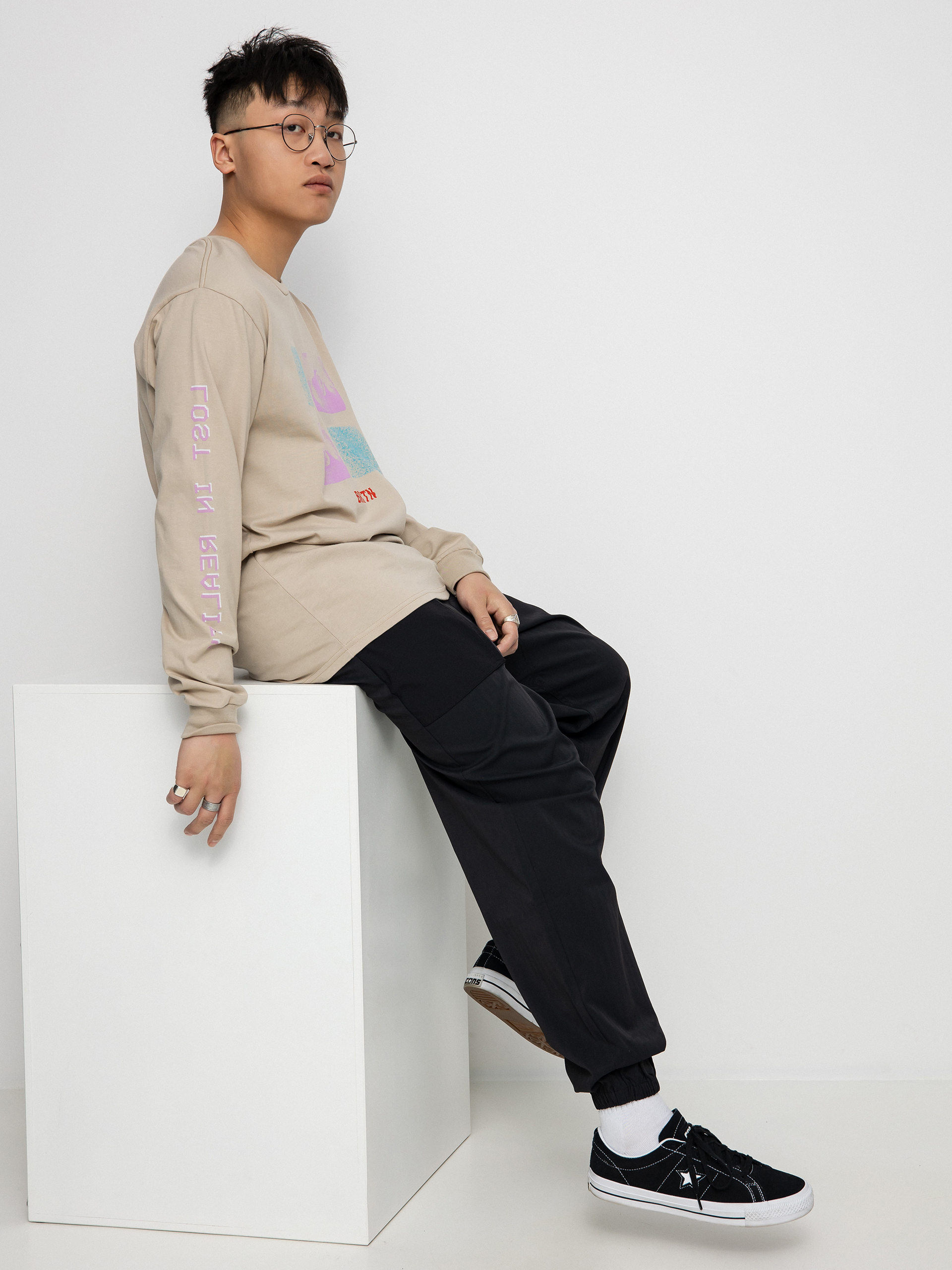 Brixton All Eyes Hosszú ujjú felső (sand)