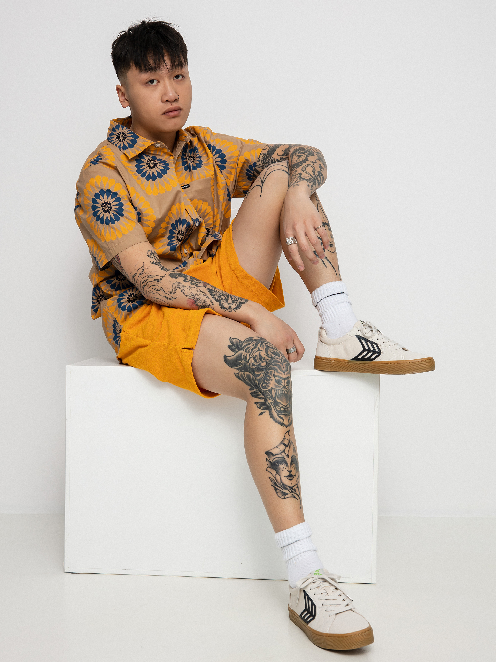 Brixton Charter Print Ing (mojave/golden glow)