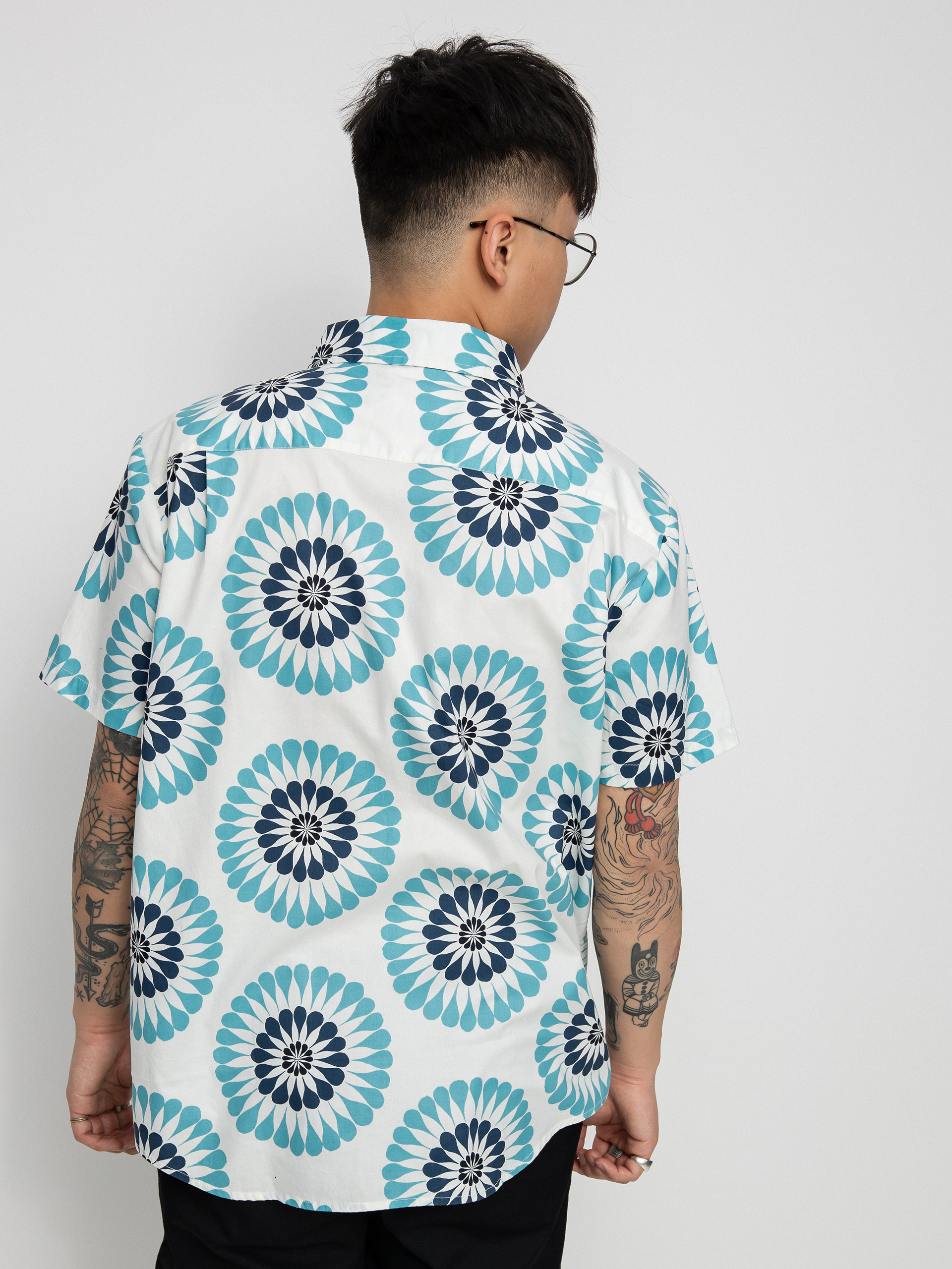 Brixton Charter Print Ing (off white/teal)