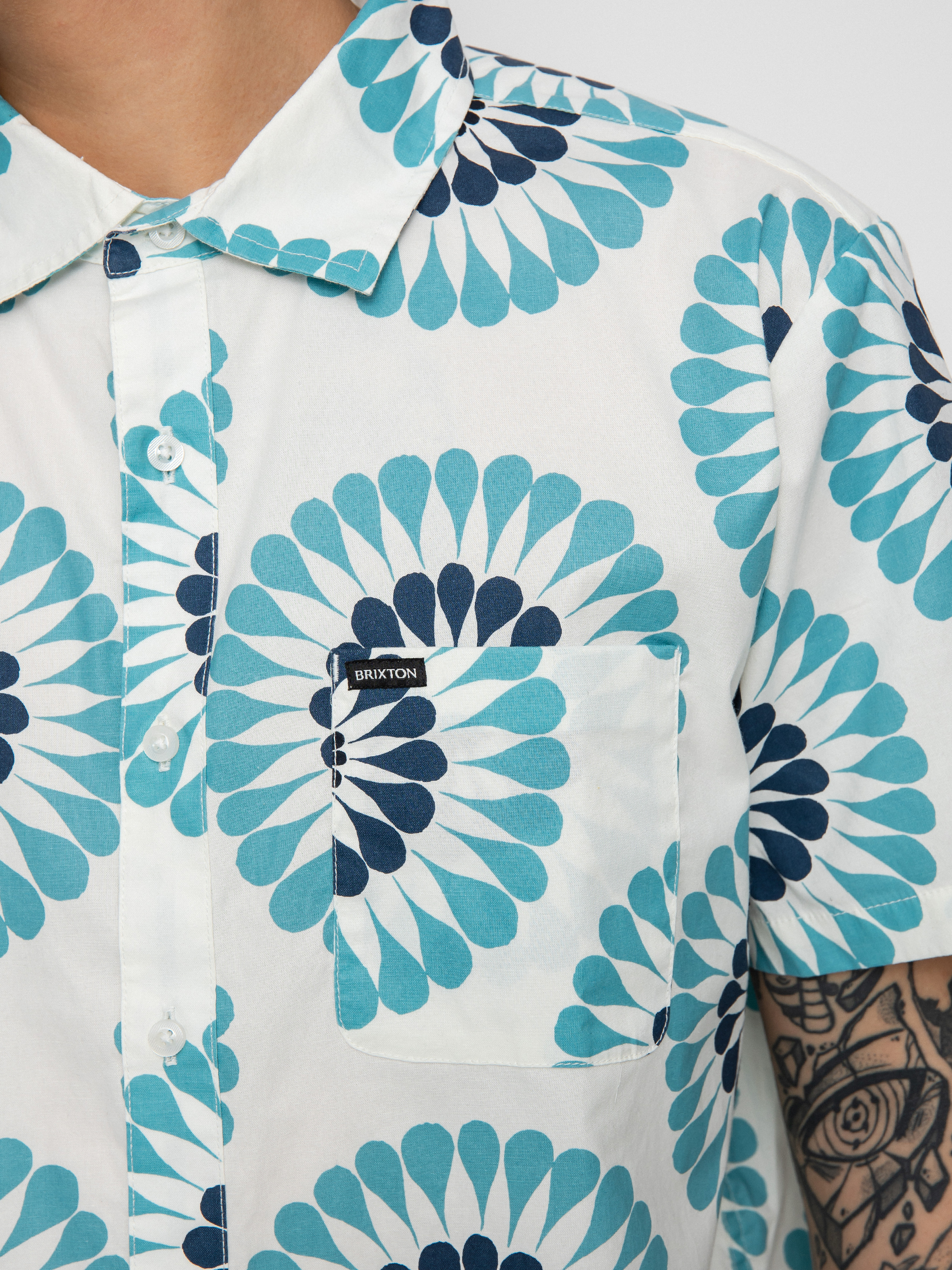 Brixton Charter Print Ing (off white/teal)