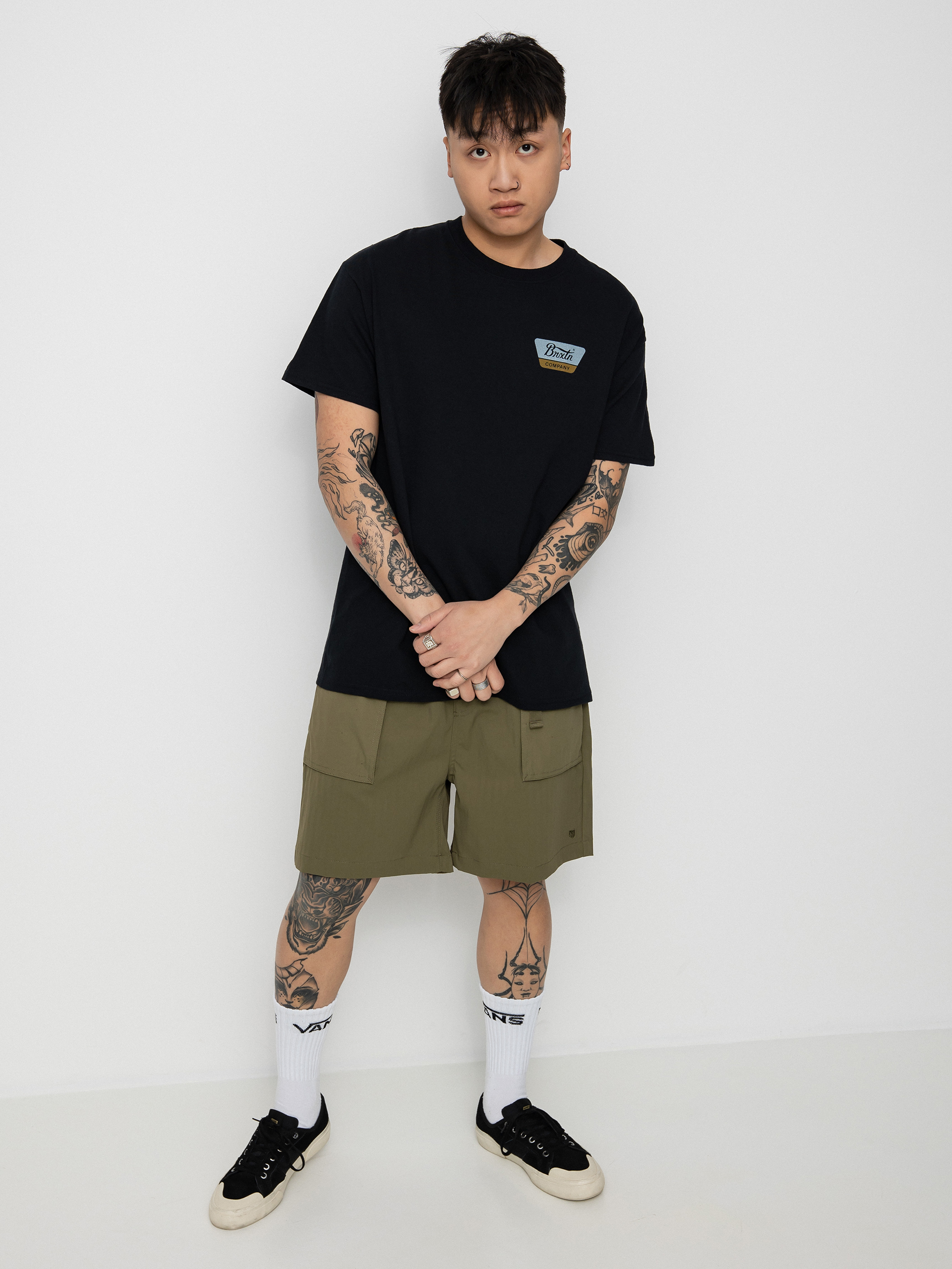 Brixton Linwood póló (black/haze)