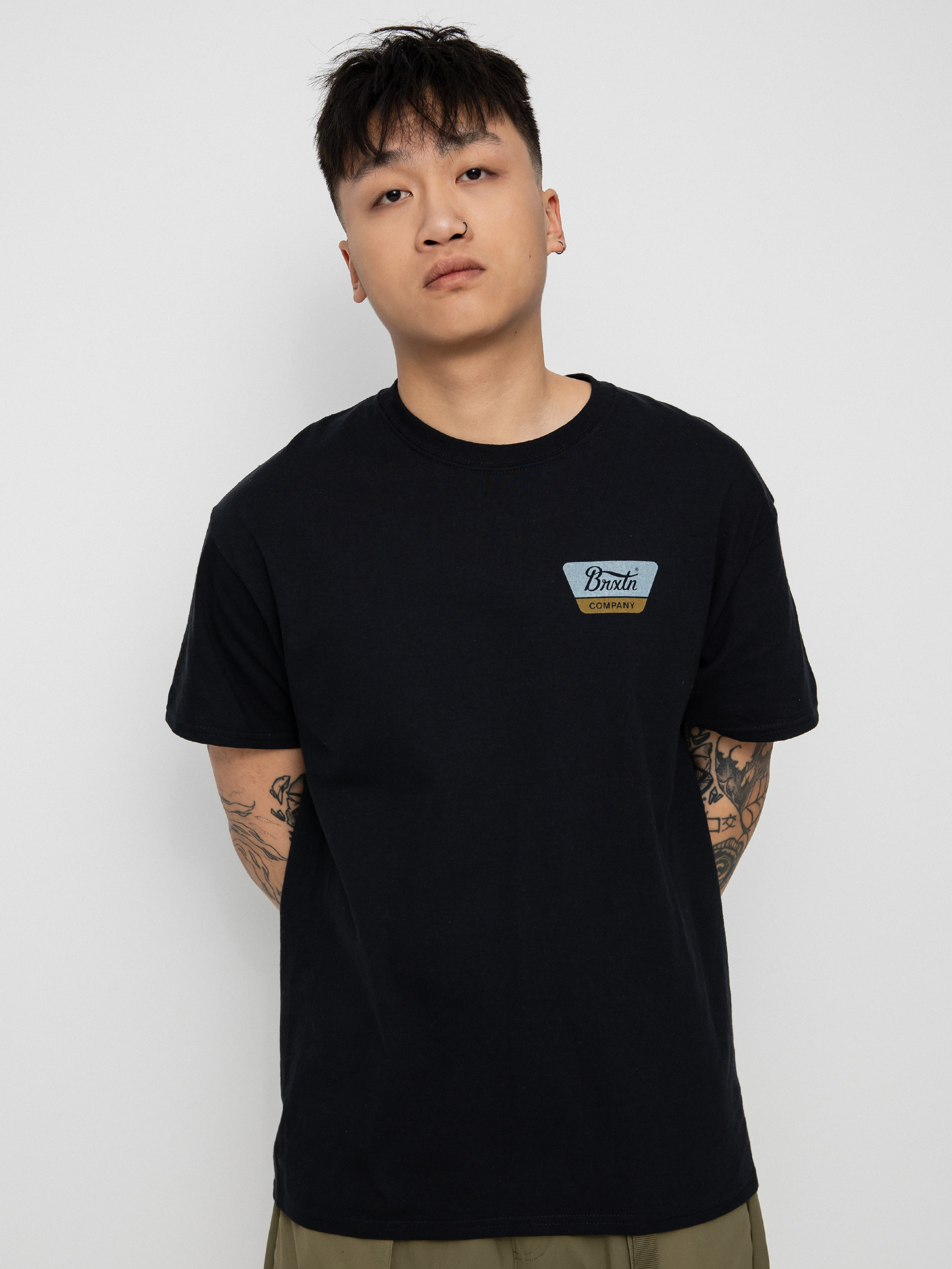 Brixton Linwood póló (black/haze)