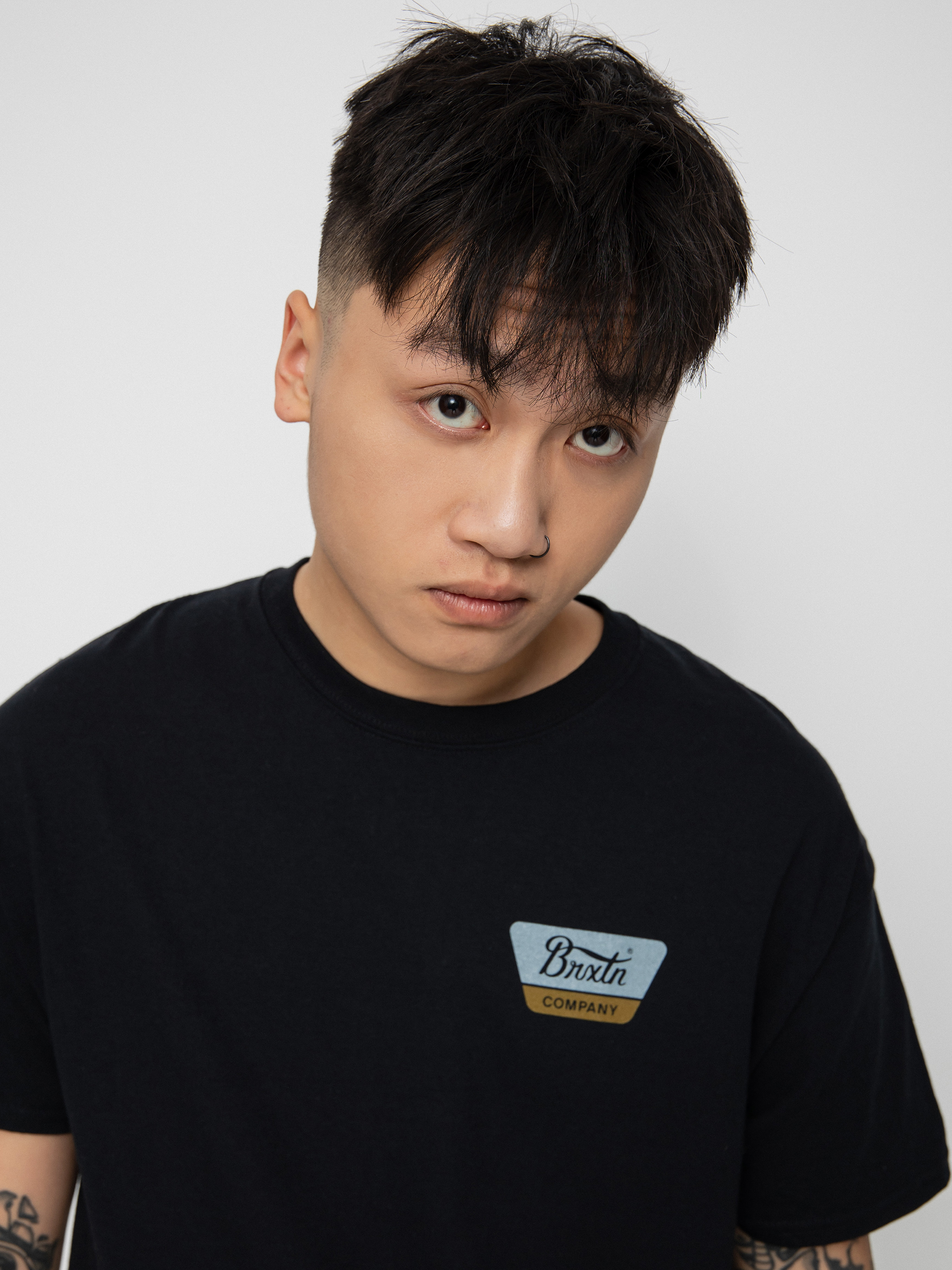 Brixton Linwood póló (black/haze)