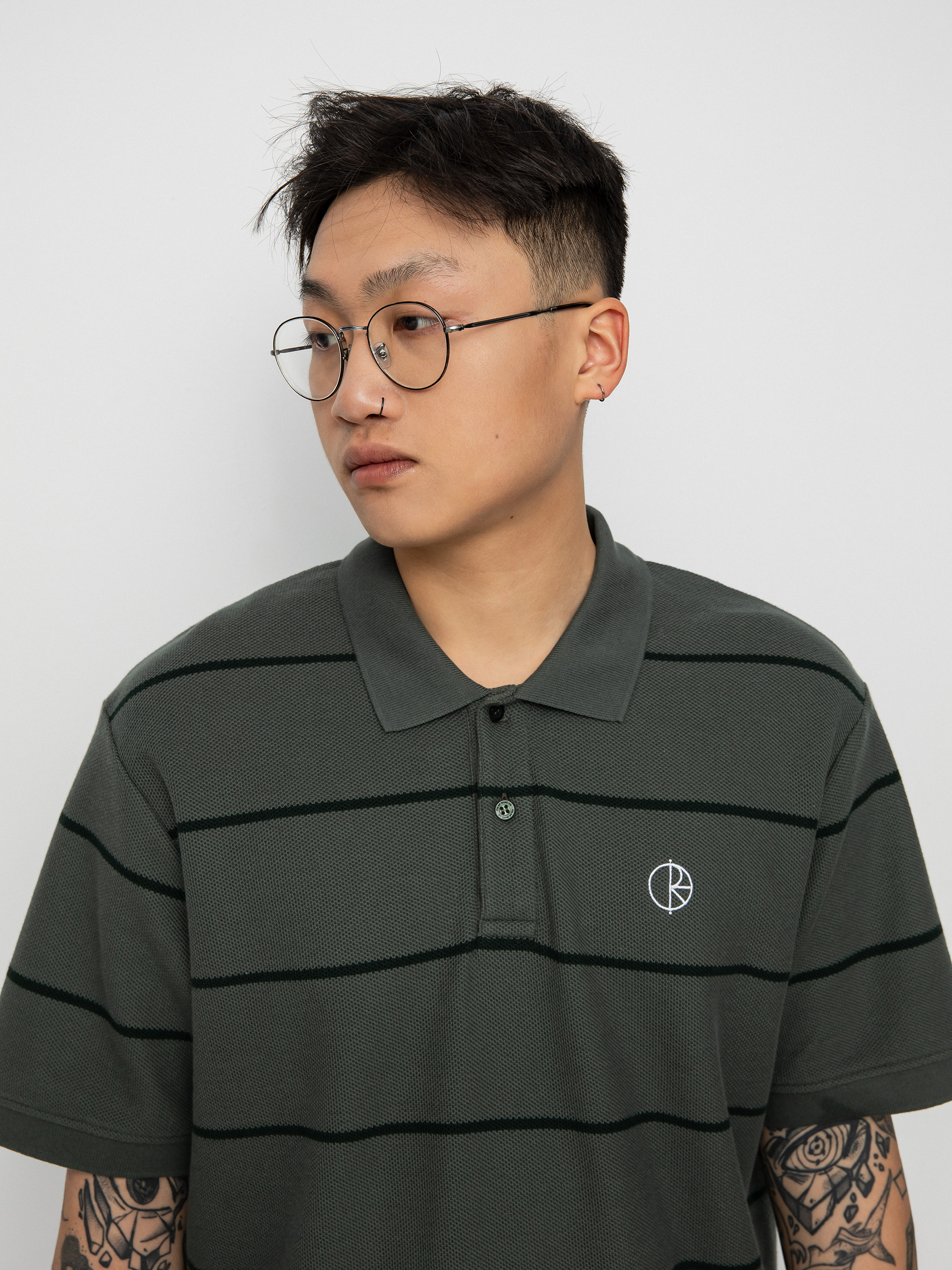 Polar Skate Stripe Pólóing (blueish grey)