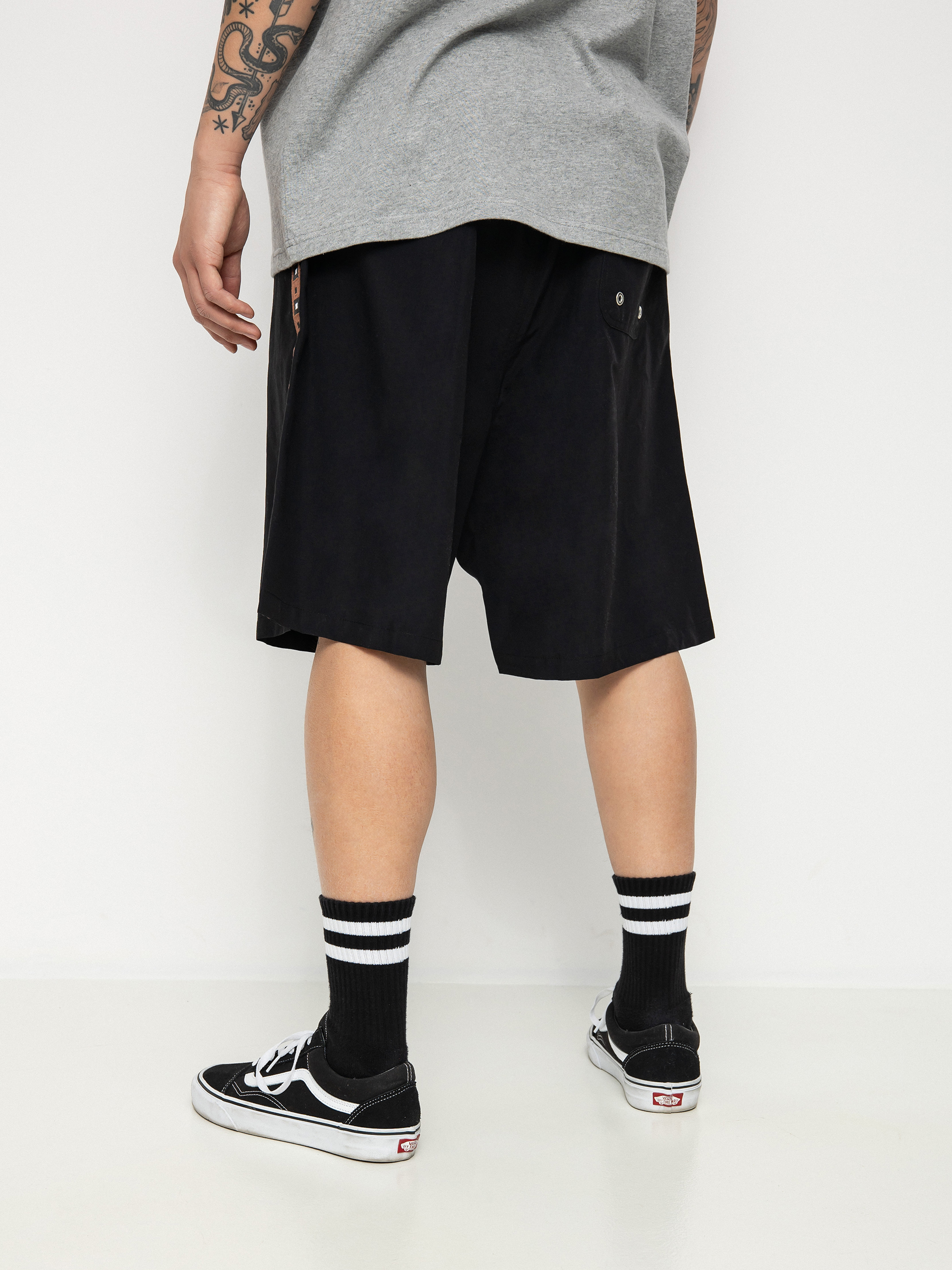 Polar Skate Square Stripe City Swim Rövidnadrág (black/brown)