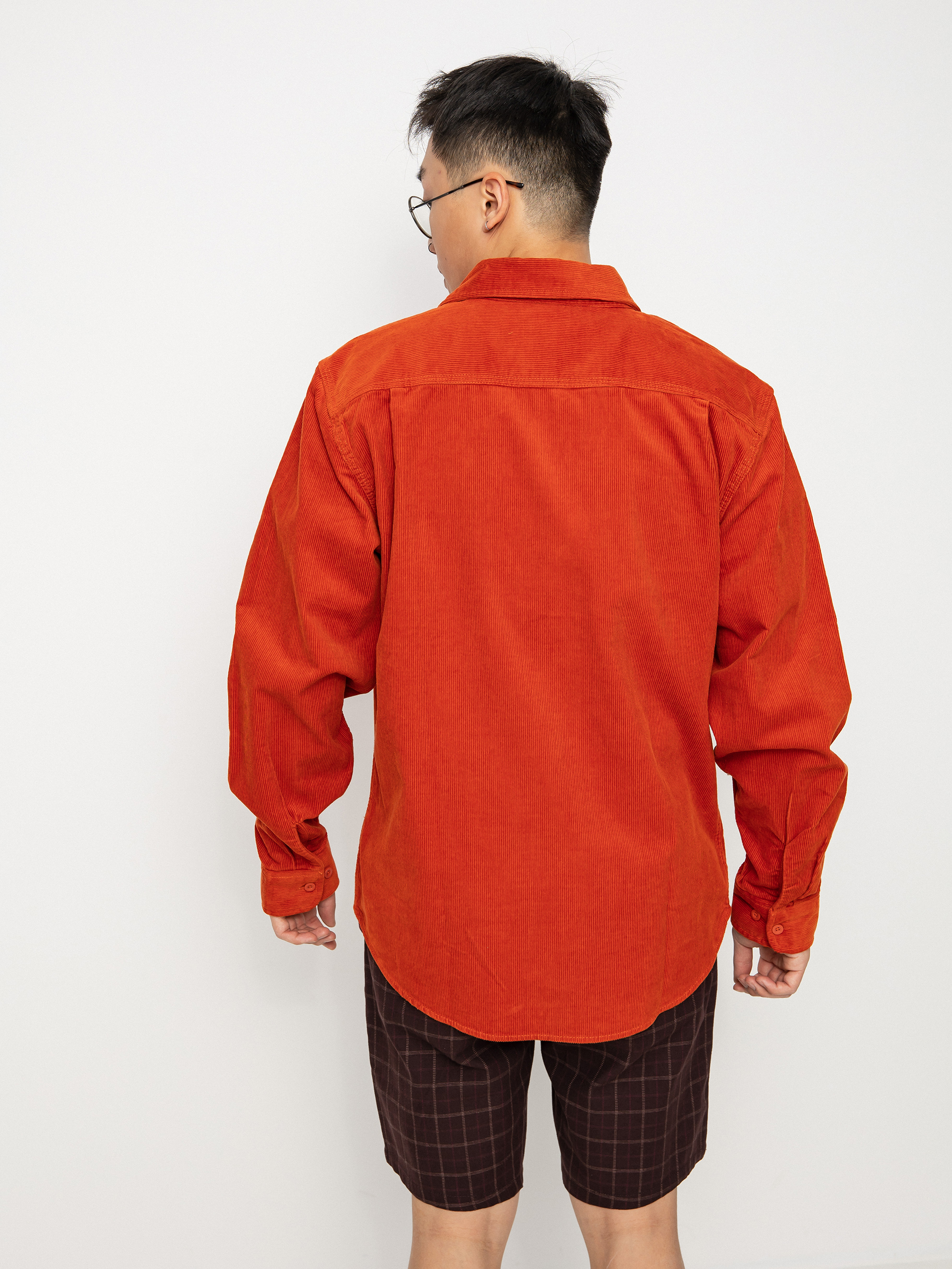 Brixton Bowery Corduroy Flannel Ls Ing (phoenix orange)