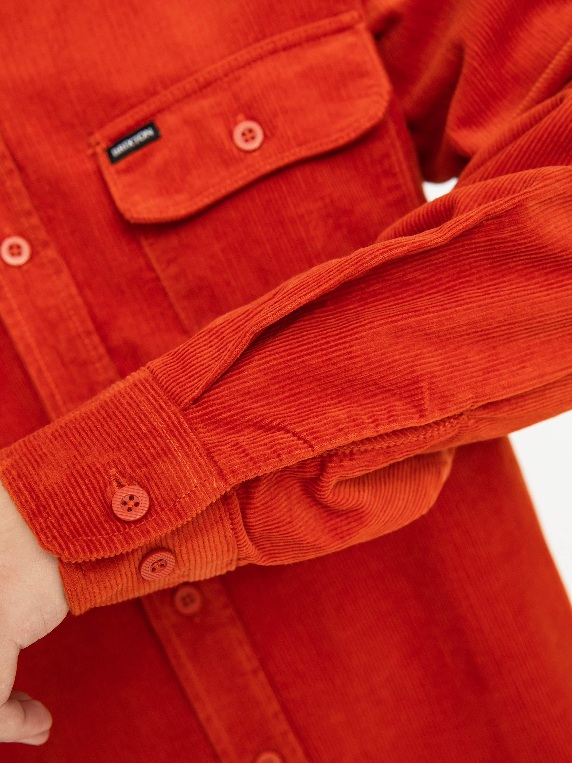 Brixton Bowery Corduroy Flannel Ls Ing (phoenix orange)
